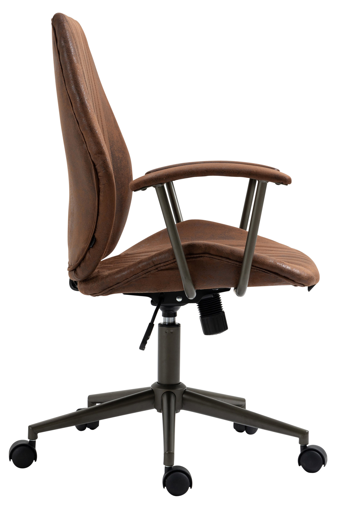 Fauteuil de bureau Retro Nampa en Similicuir ajustable et pivotant