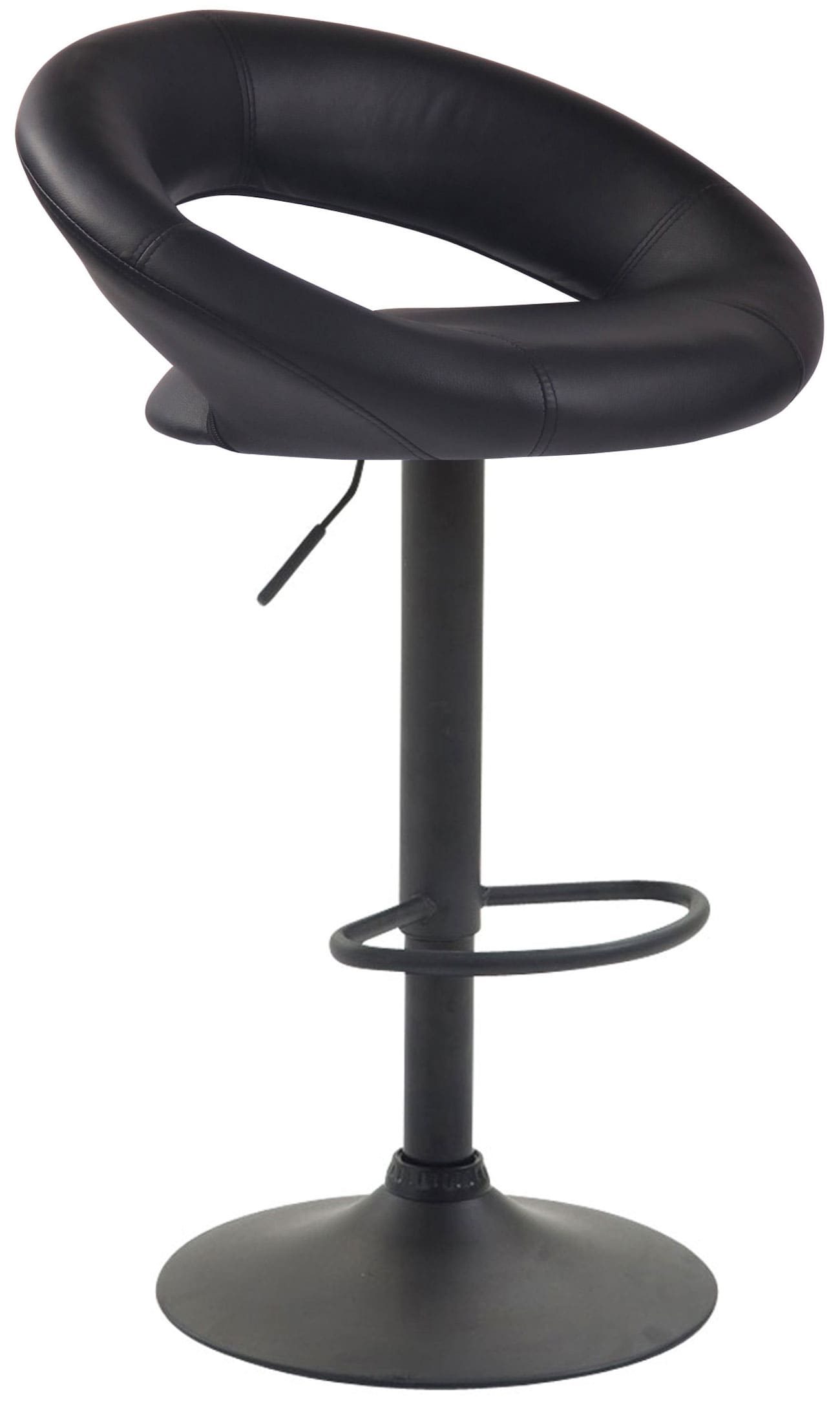 Lot de 2 Tabourets de bar Olinda en similicuir hauteur réglable et siège pivotant
