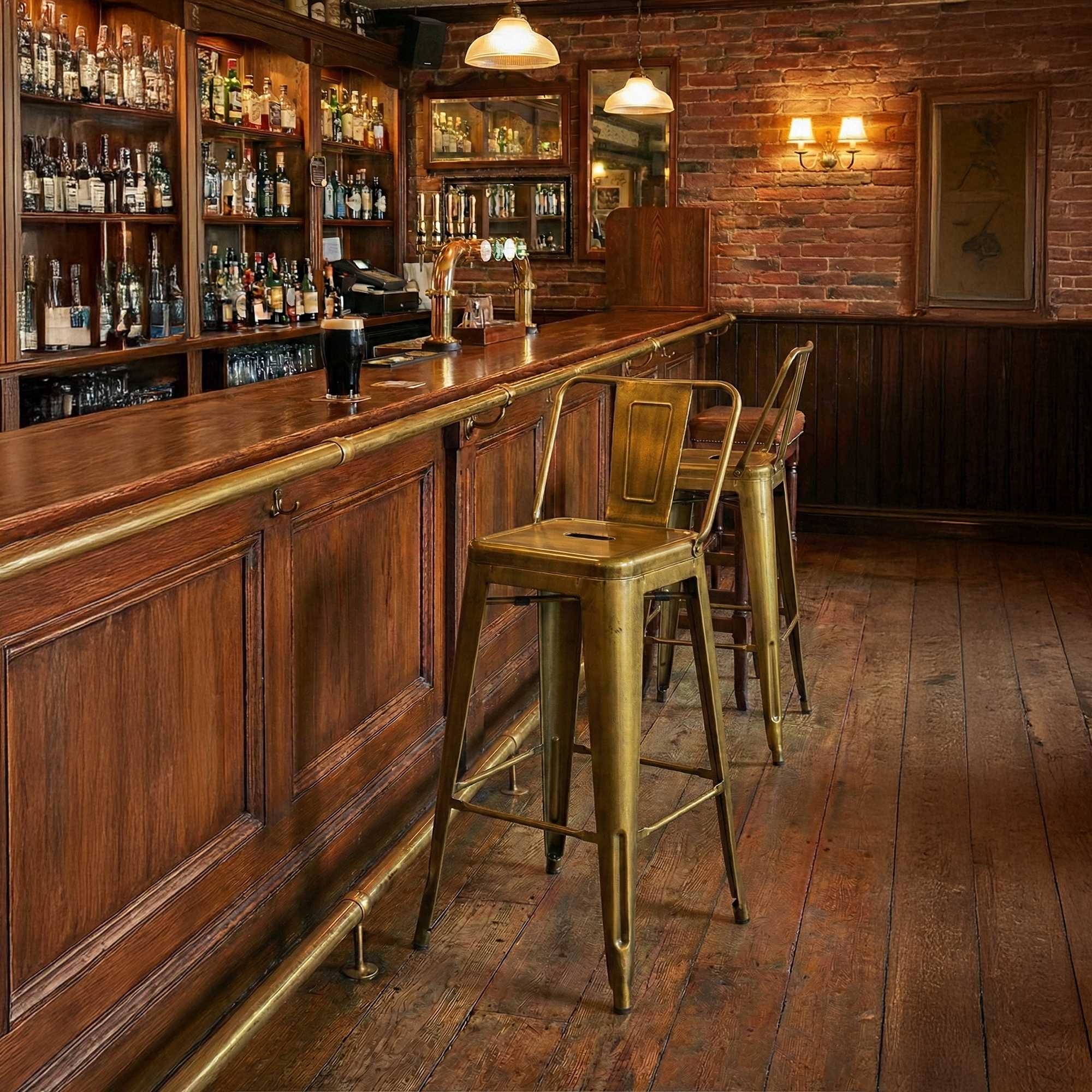 Tabouret de bar en métal Mason