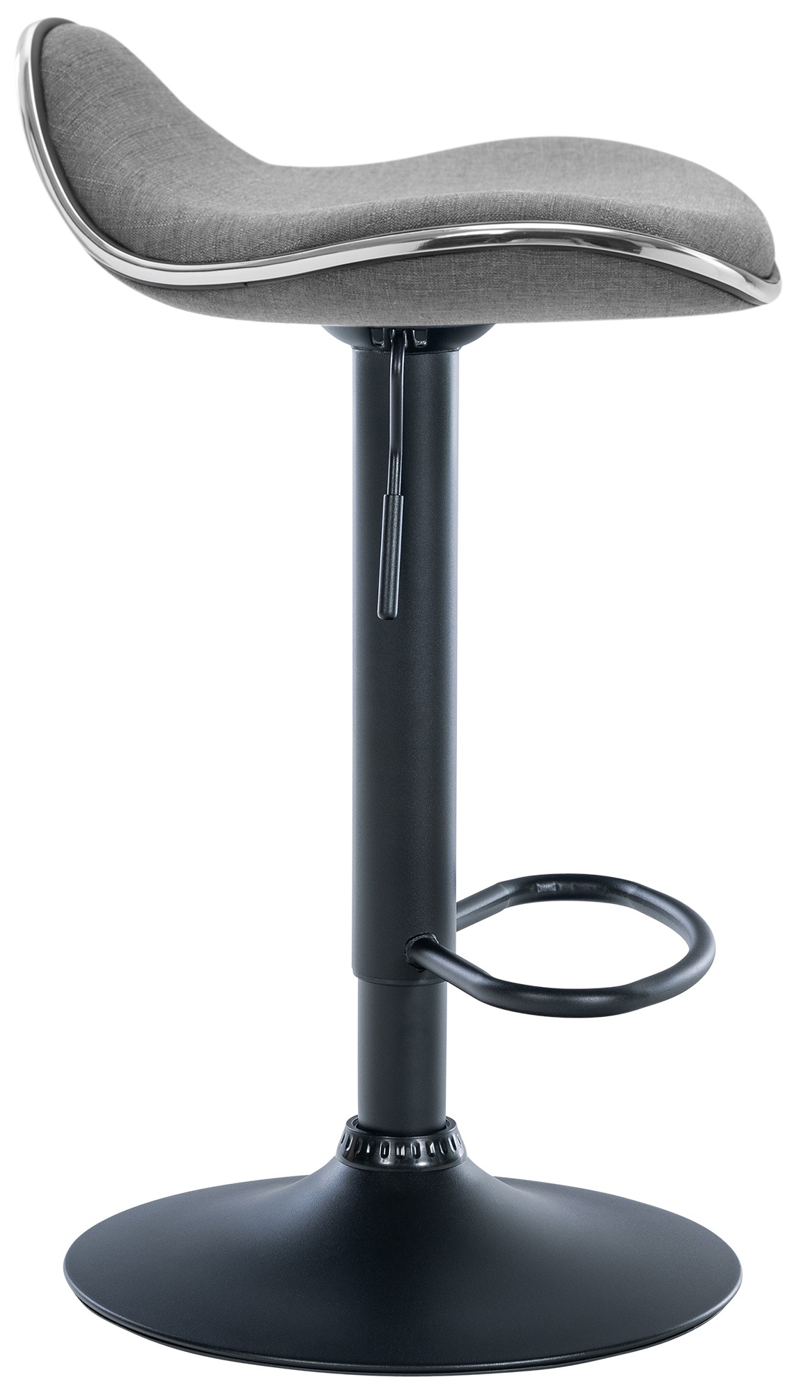 Tabouret de bar Shanghai tissu avec pied en métal