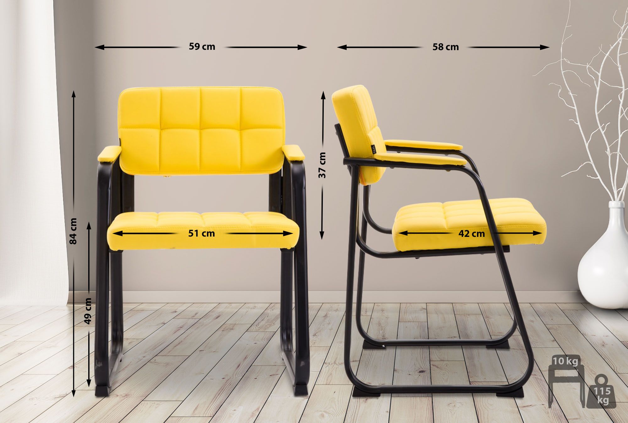 Chaise de visiteur Canada B similicuir