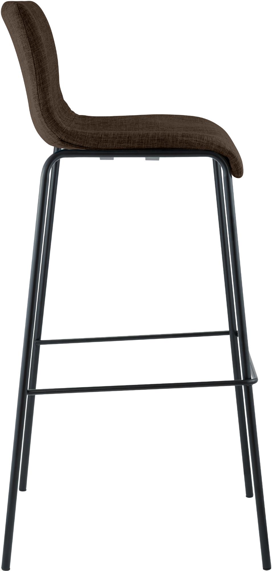 Lot de 2 tabourets de bar Hover en tissu, pieds metalliques