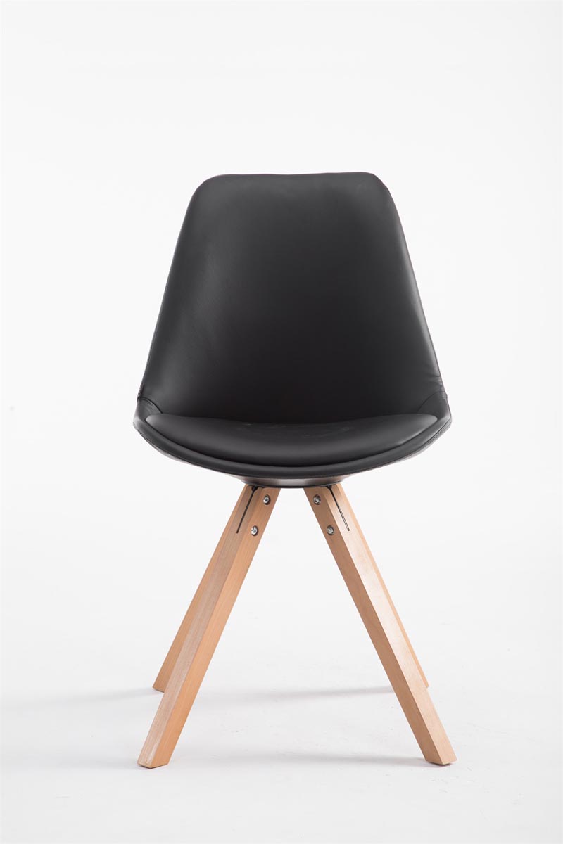 Chaise de visiteur Laval pieds carrés nature