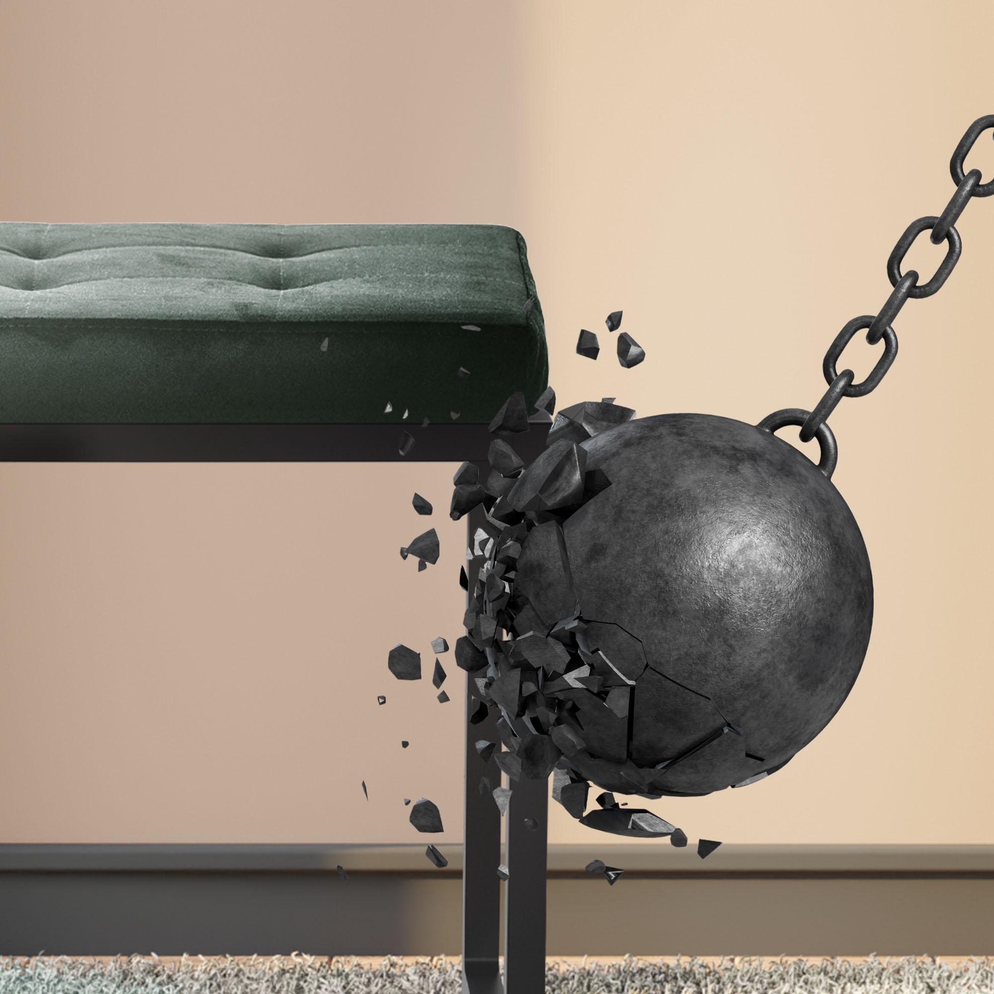 Pouf Barci avec structure noire