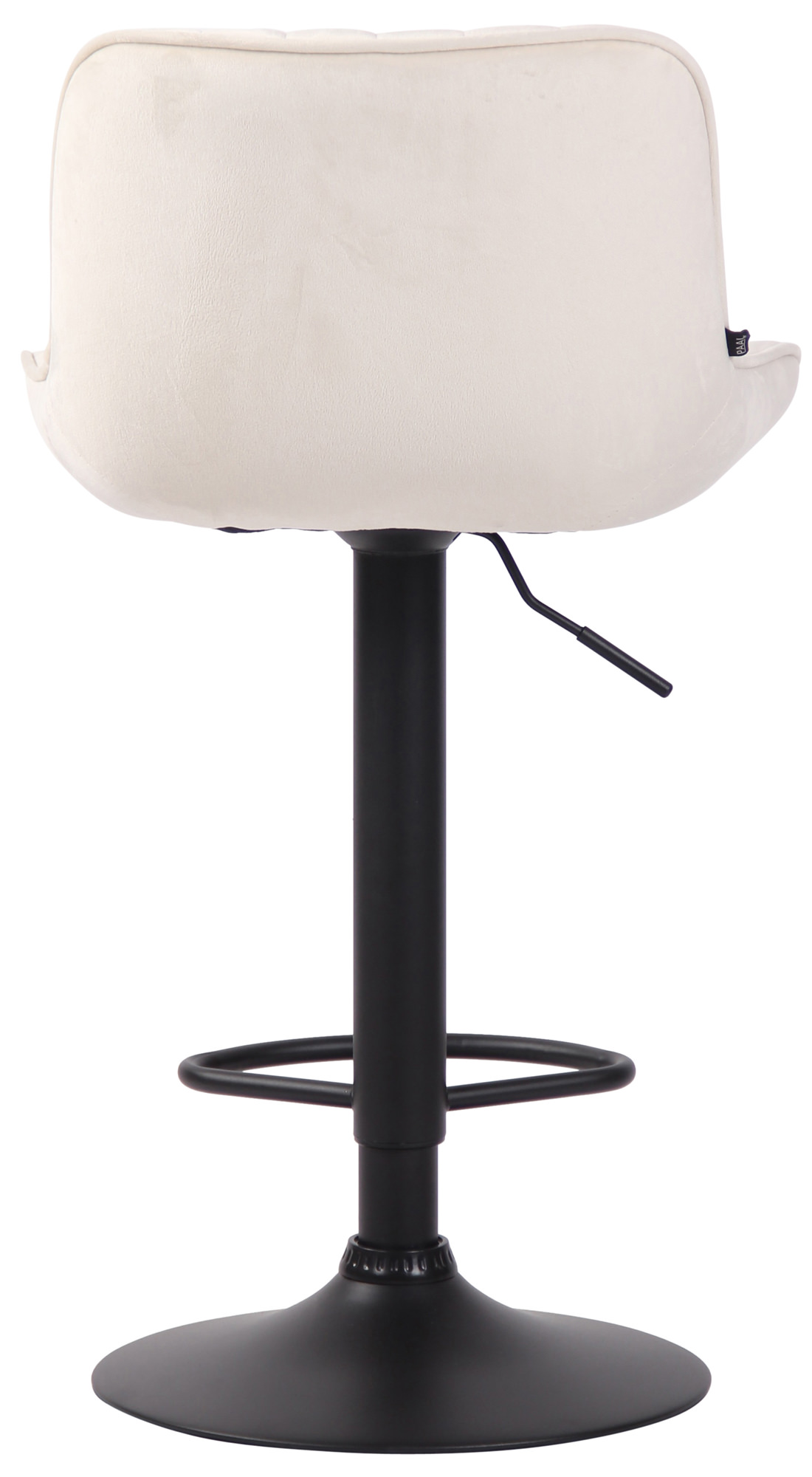 Tabouret de bar Lentini en Velours avec Piètement trompette en Métal
