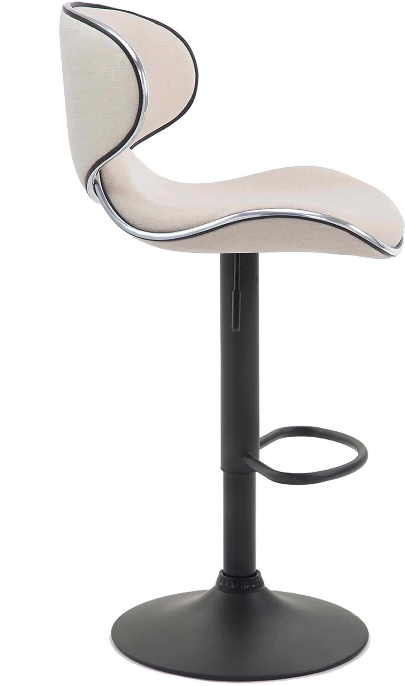 Tabouret de bar Las Vegas V2 en tissu avec pied en métal