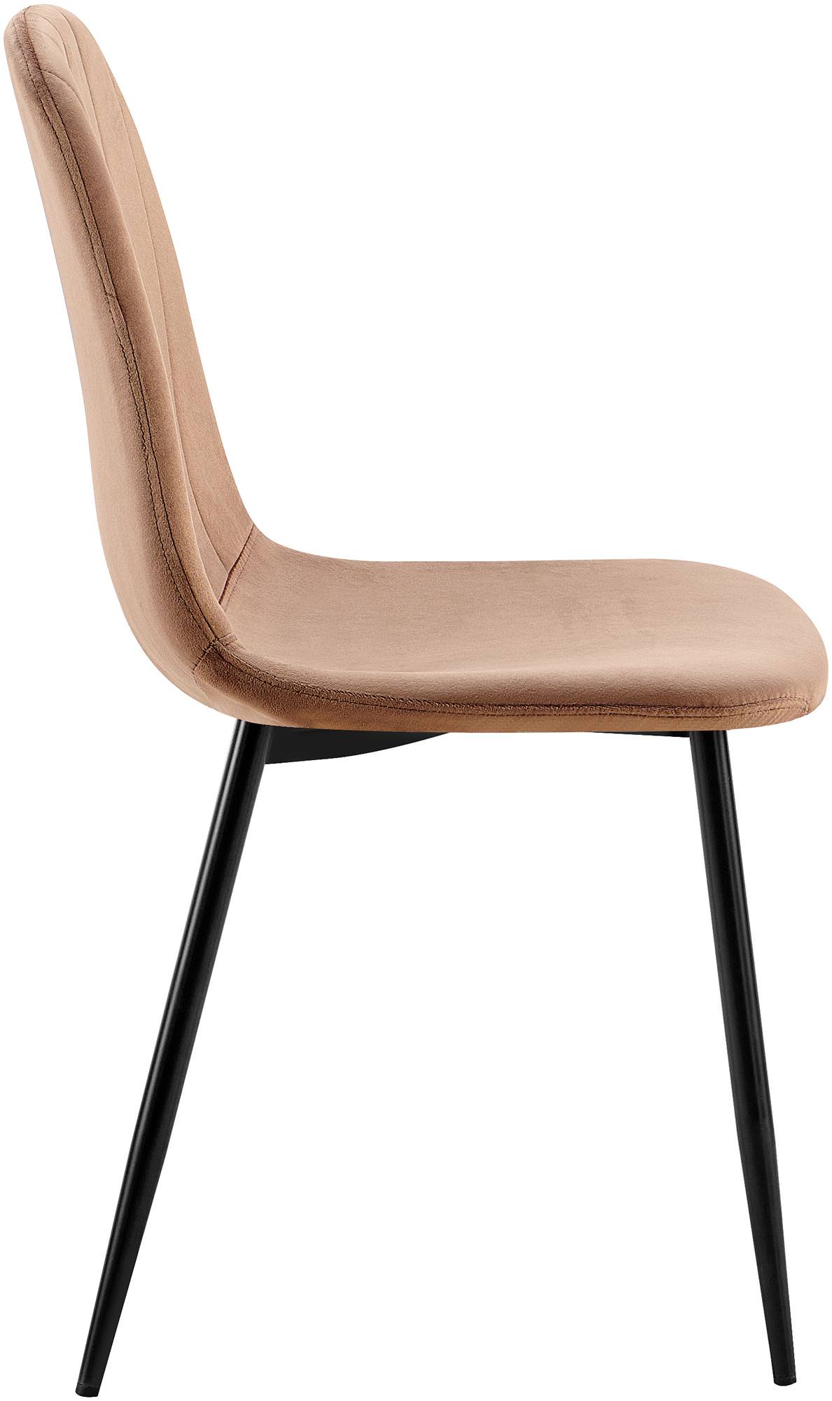 Lot de 4 chaises de salle à manger Baxter velours