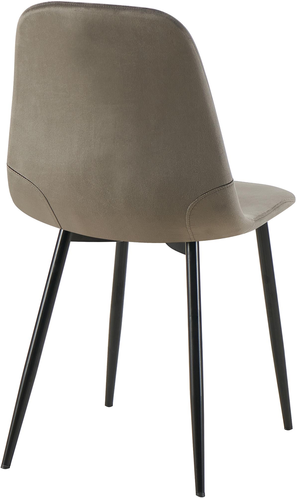 Lot de 4 chaises de salle à manger Baxter velours