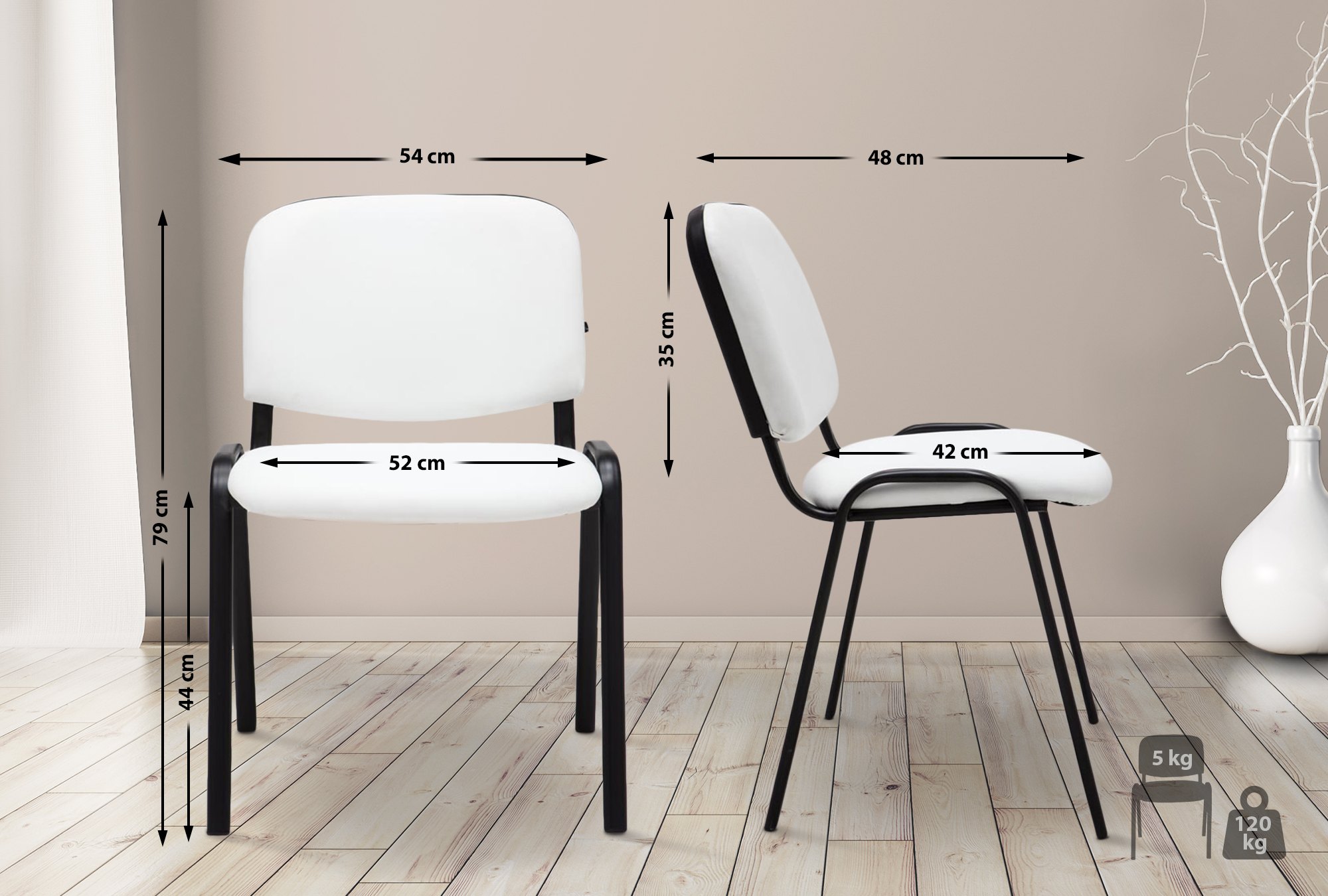 Chaise Visiteur Ken similicuir