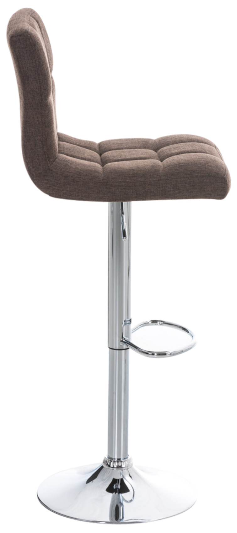 Lot de 2 Tabourets de bar Peru en Tissu Piètement Métal Pivotant et Ajustable