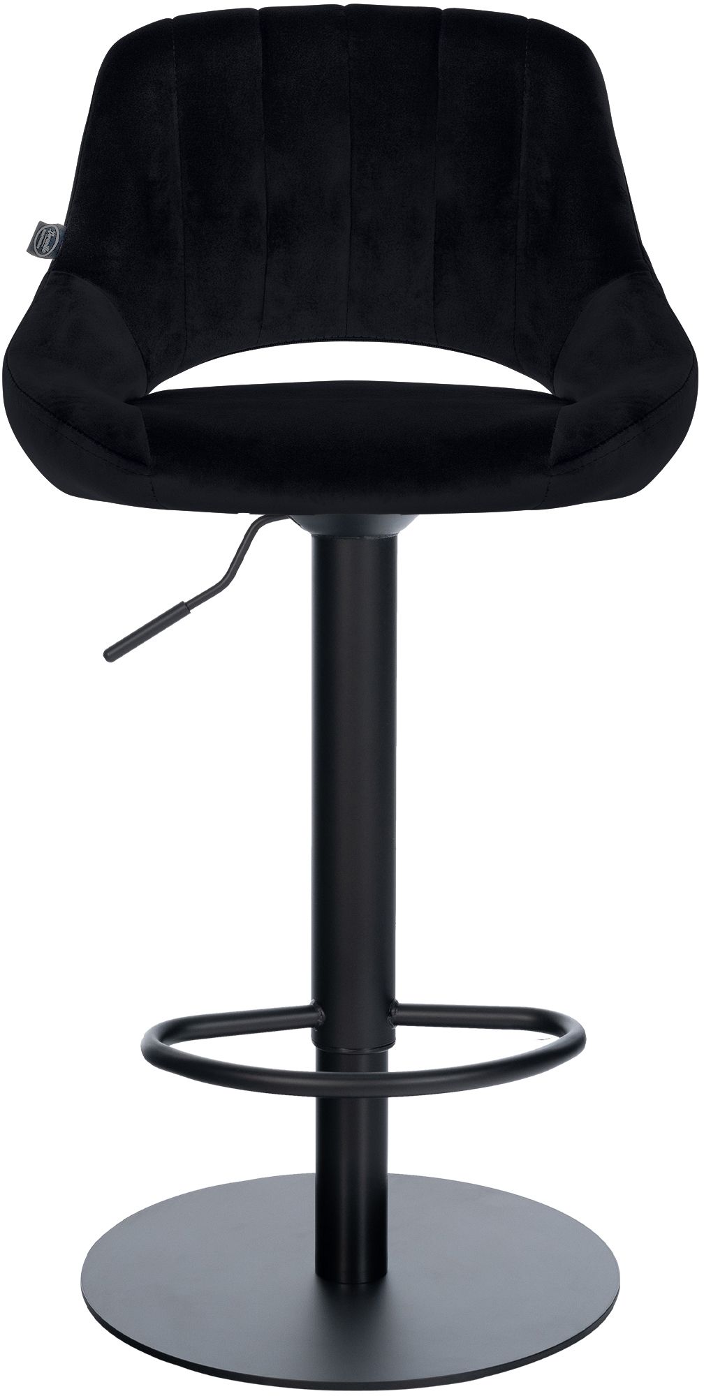 Lot de 2 tabourets de bar Milet noirs avec bases extra lourdes