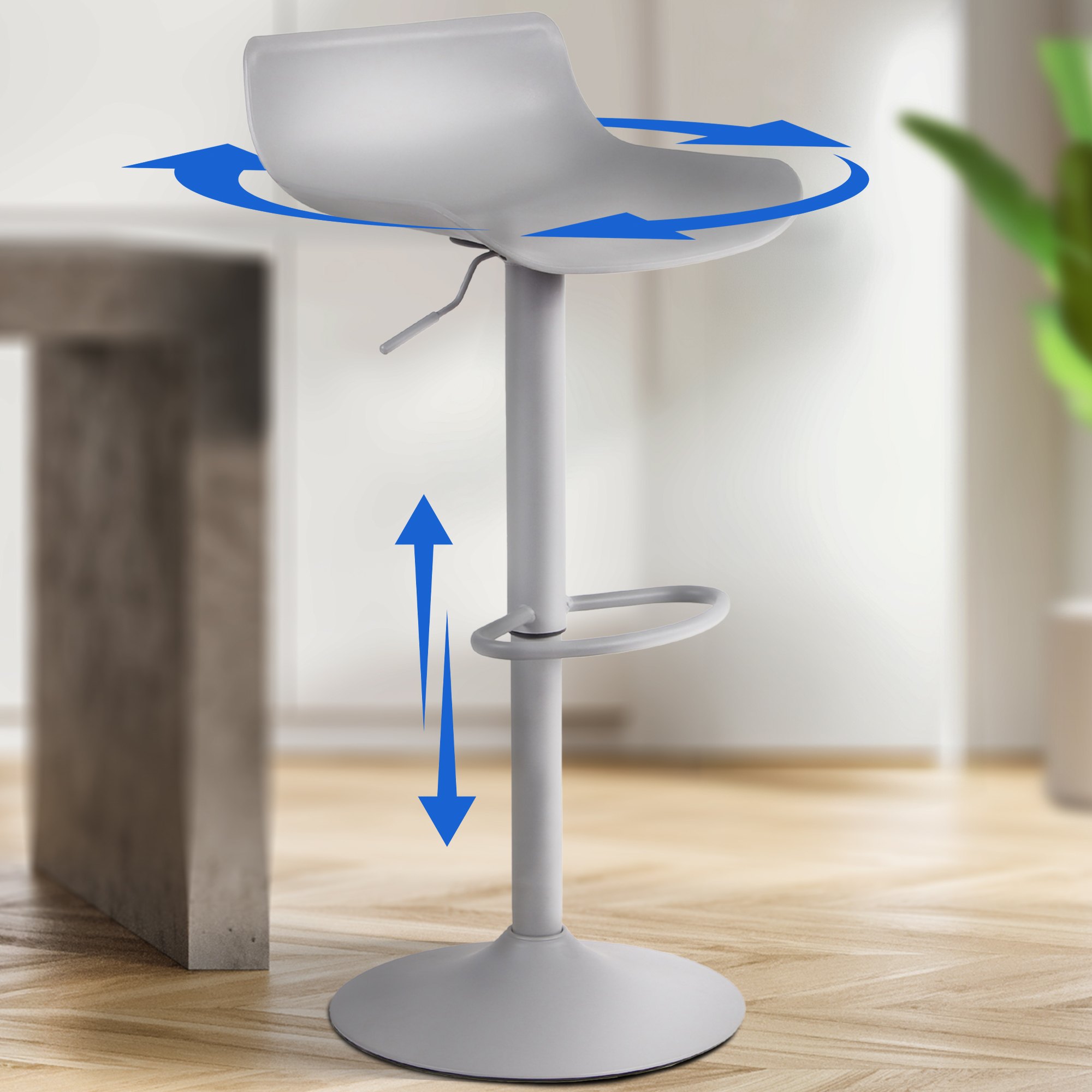 Lot de 4 tabourets de bar Aveiro