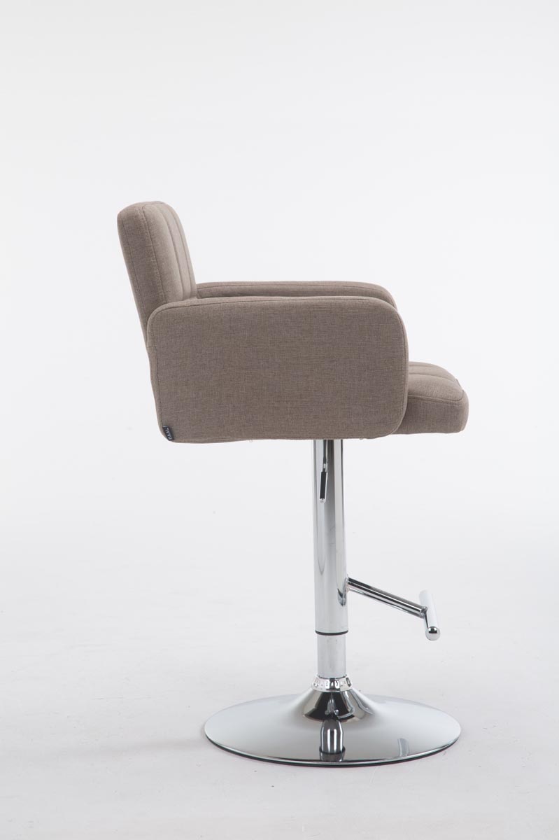 Tabouret de bar Los Angeles tissu avec pied en métal