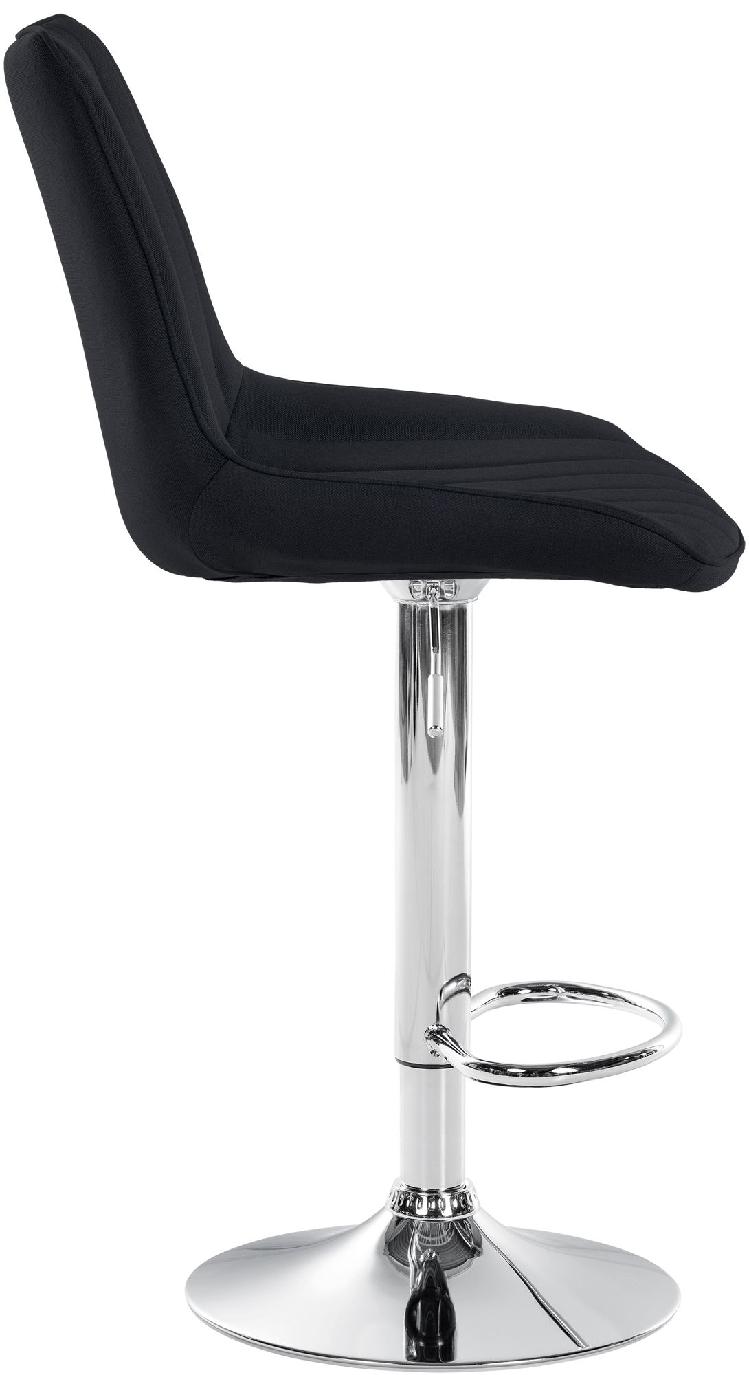 Tabouret de bar Toni en Tissu Pied trompette en Métal