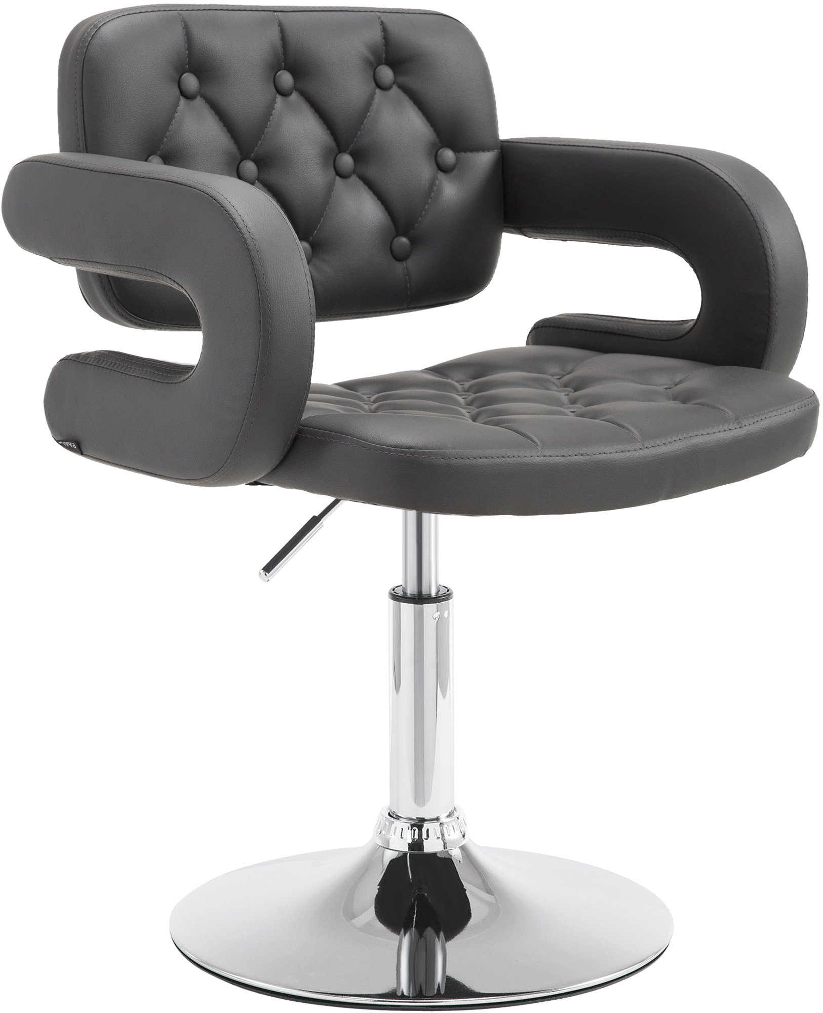 Chaise Lounge Dublin Similicuir - Piètement avec colonne centrale en métal chromé