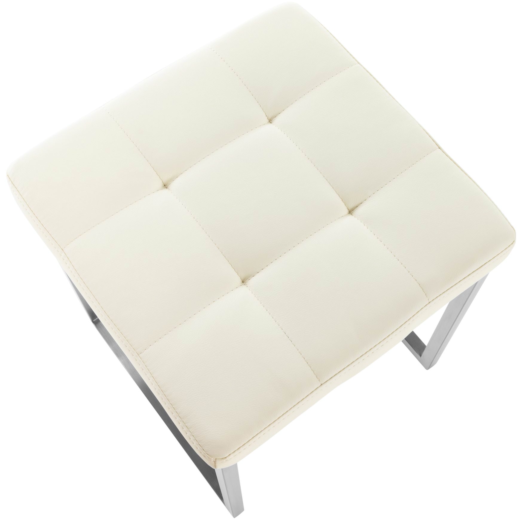 Lot de 2 tabourets bas Barci en similicuir