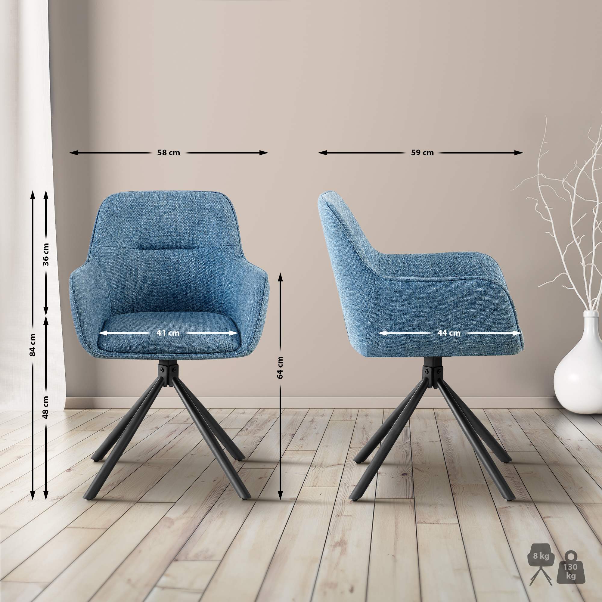 Chaise Tipton Tissu