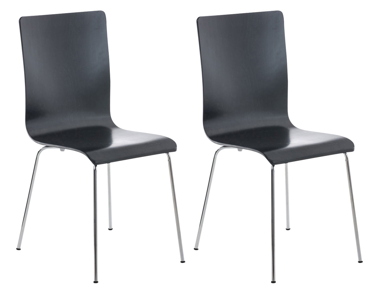 Set 2 Chaises Pepe en bois Noir