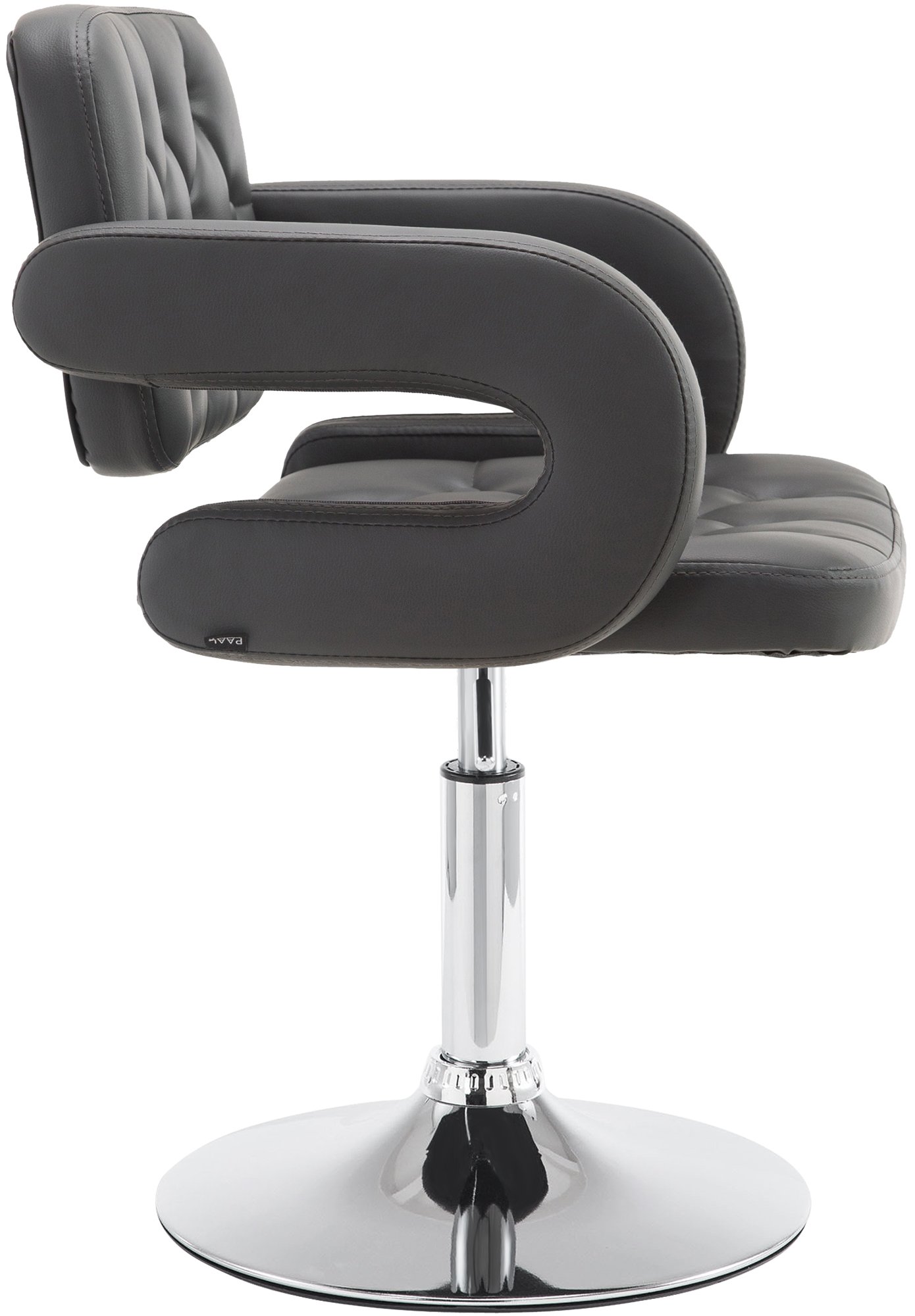 Chaise Lounge Dublin Similicuir - Piètement avec colonne centrale en métal chromé