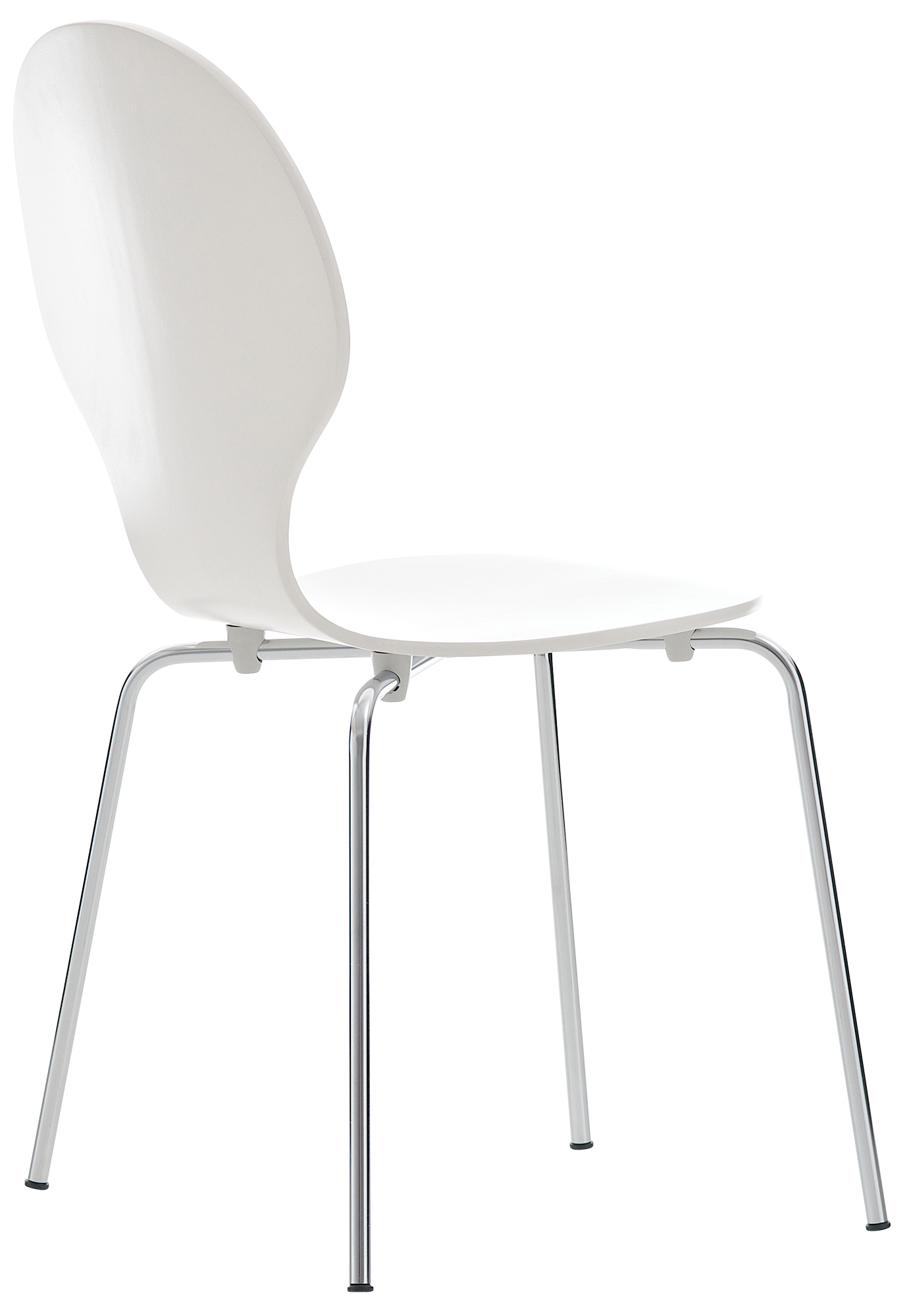 Chaise de visiteur Diego en bois Blanc