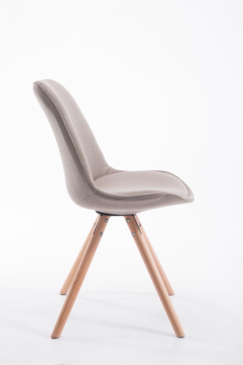 Chaise Toulouse tissu pieds ronds