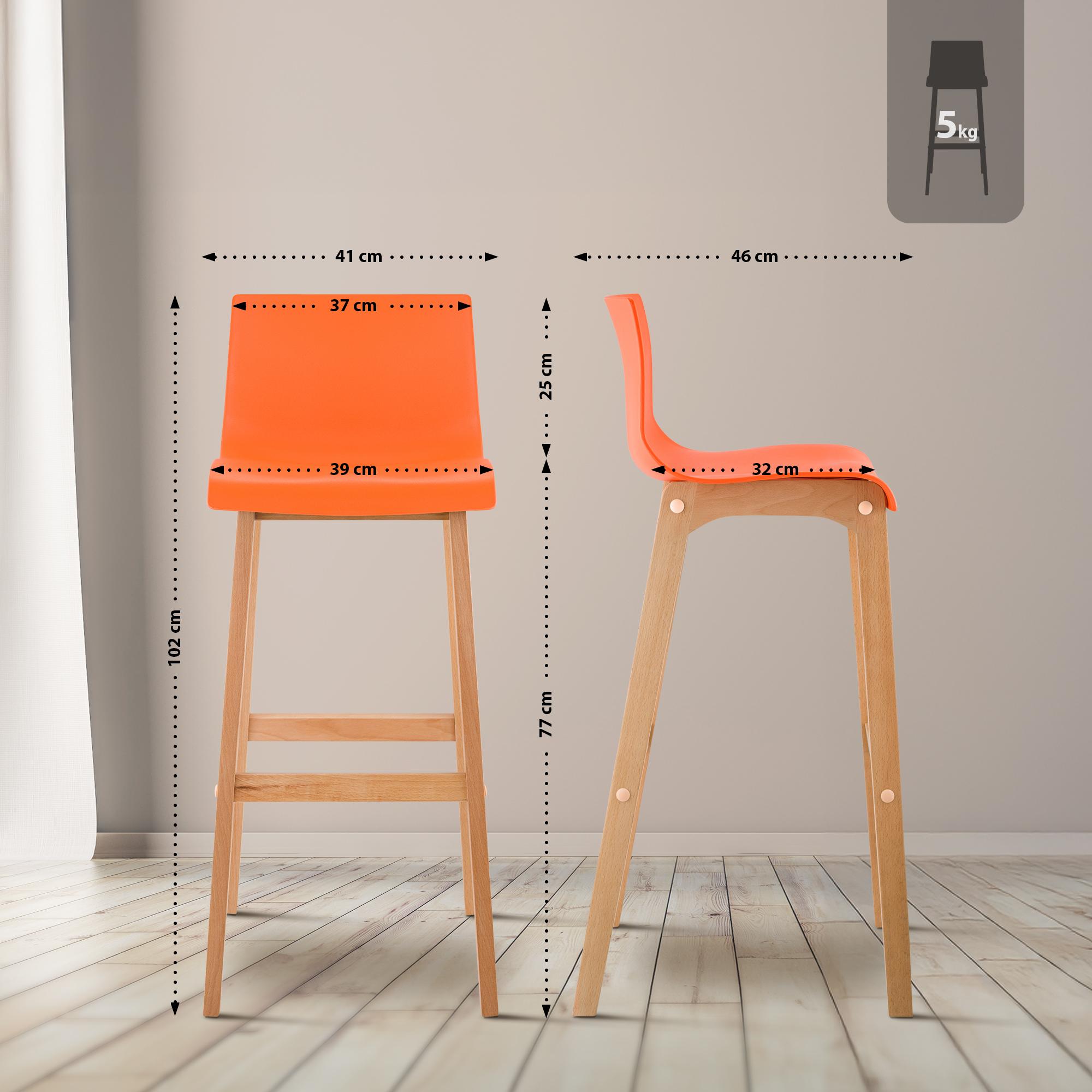 Tabouret de Bar Hover Pieds en Plastique Natura