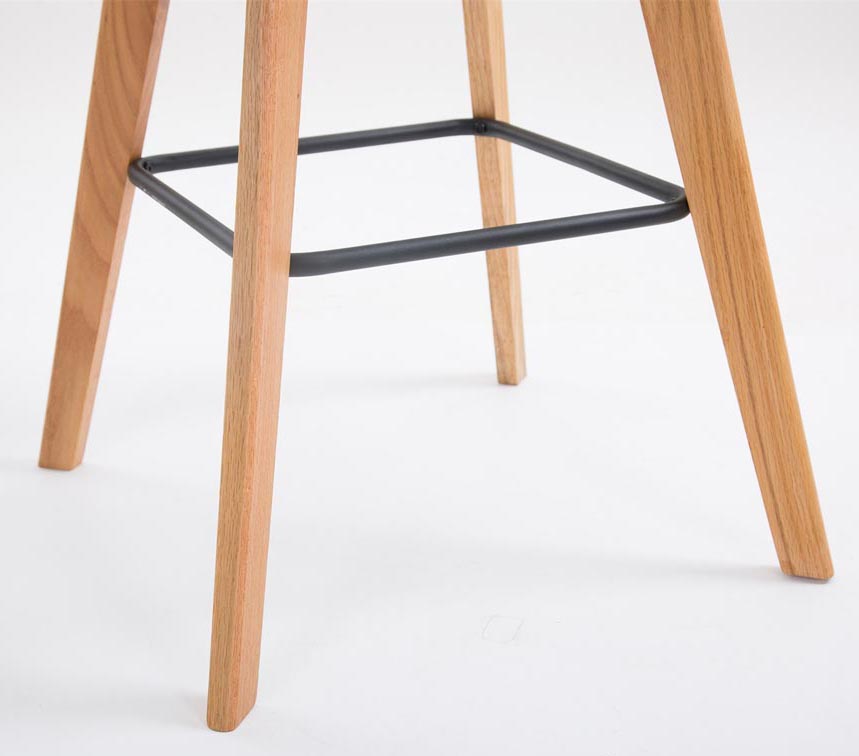 Lot de 2 tabourets de bar Metz avec assise en plastique