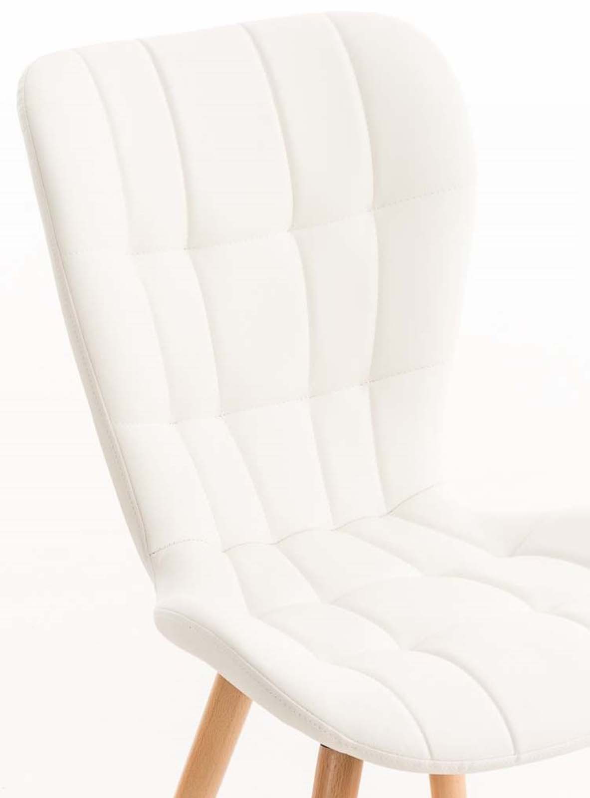 Lot de 4 chaises de salle à manger Elda en similicuir style scandinave