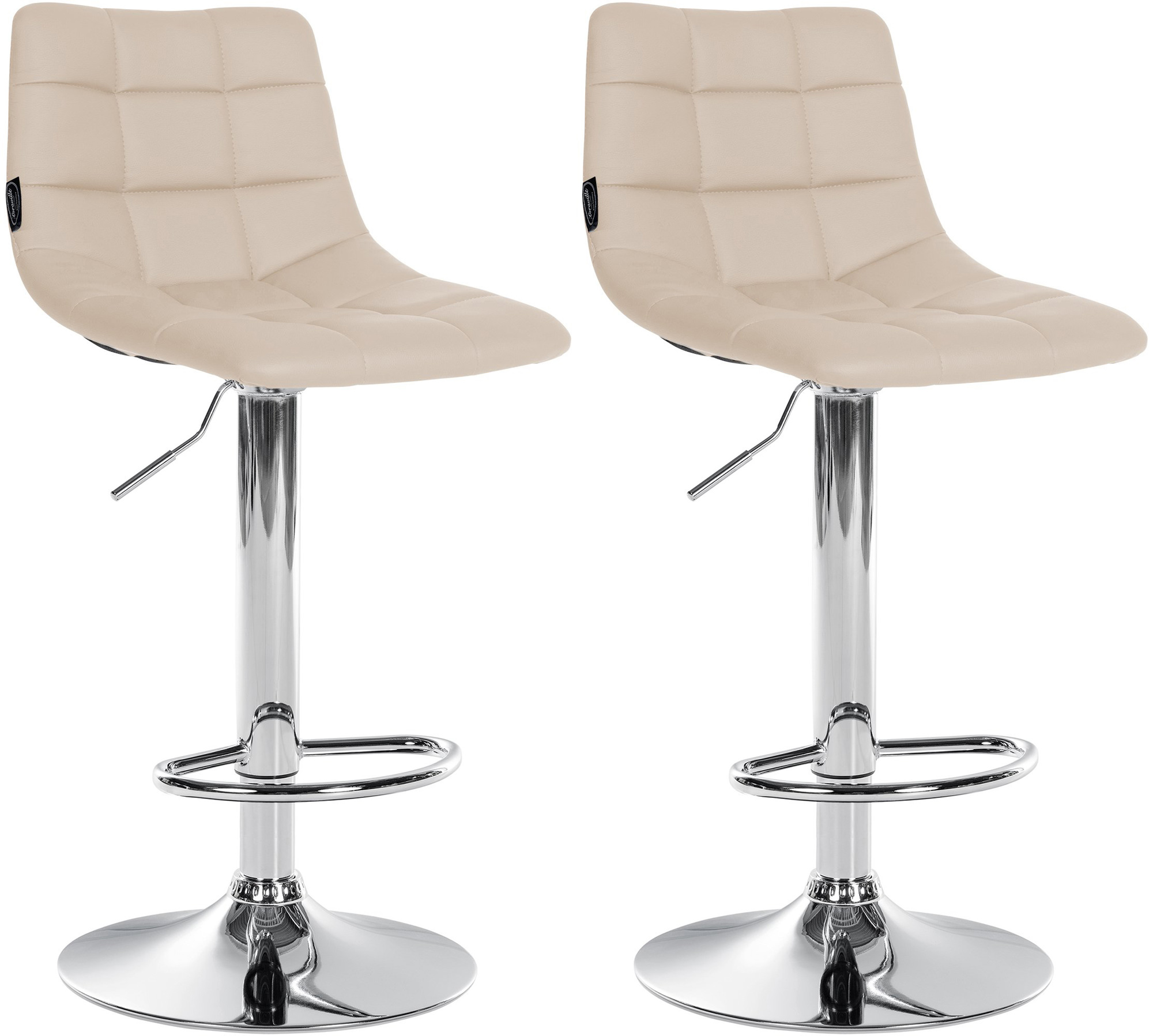 Lot de 2 tabourets de bar Jerry en similicuir