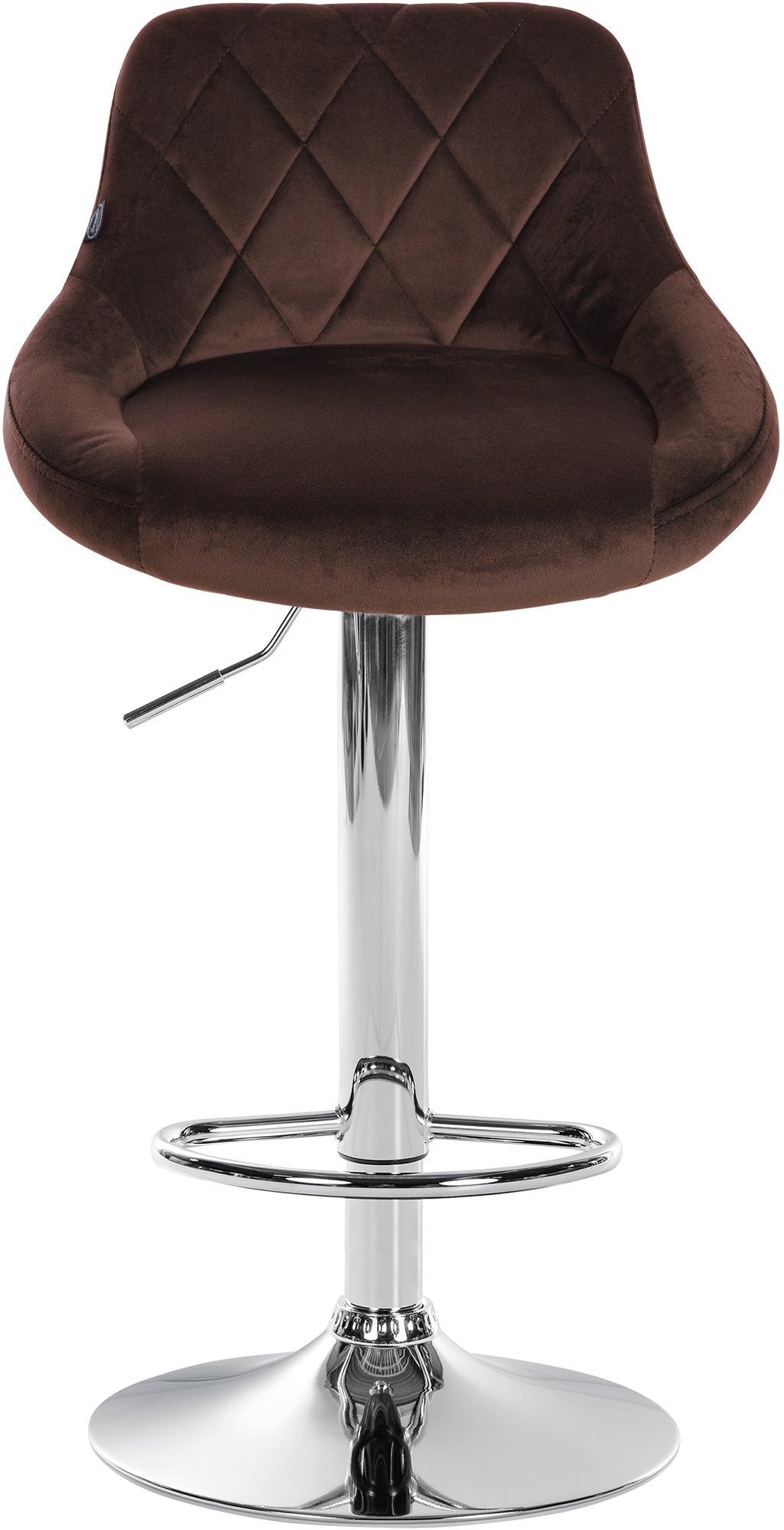 Tabouret de bar Lazio en velours avec pied en métal