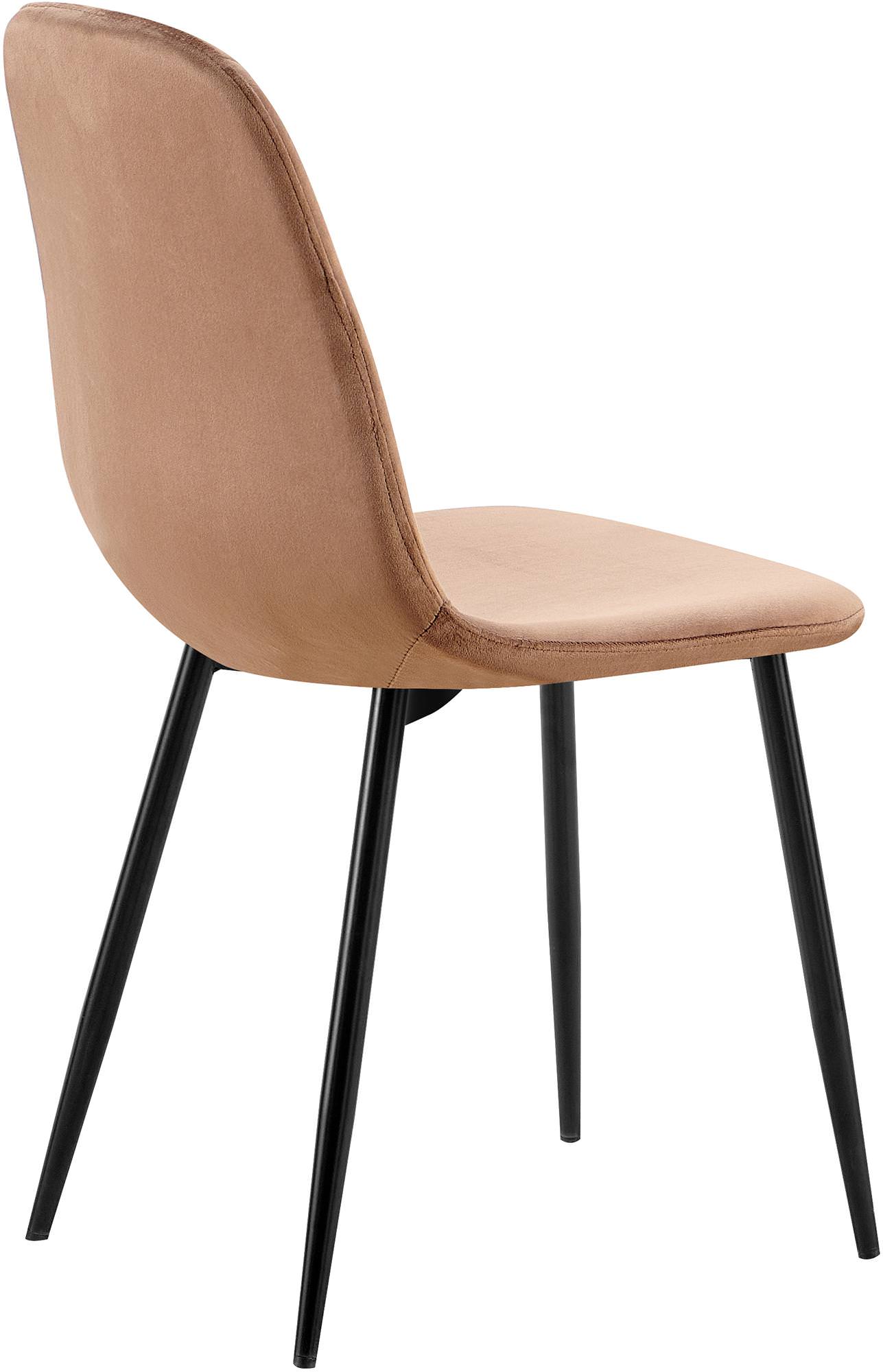 Lot de 4 chaises de salle à manger Baxter velours