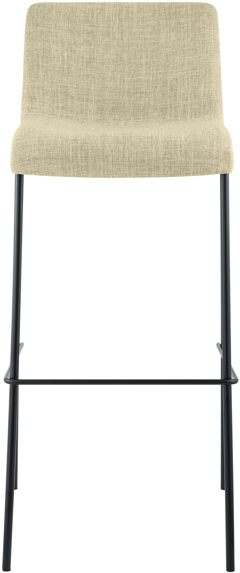 Lot de 2 tabourets de bar Hover en tissu, pieds metalliques
