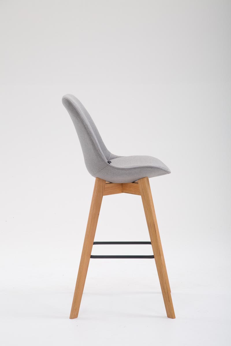 Tabouret de Metz tissu blanc