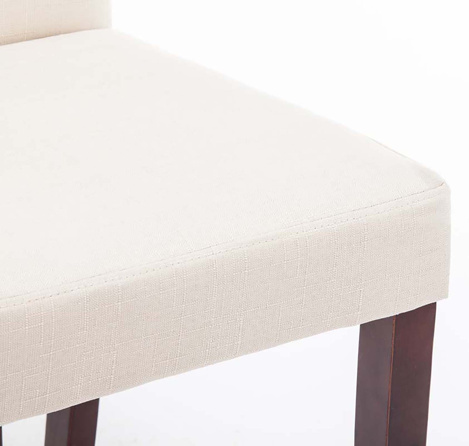 Lot de 2 Chaises de salle à manger Ina Tissu avec pieds en Bois