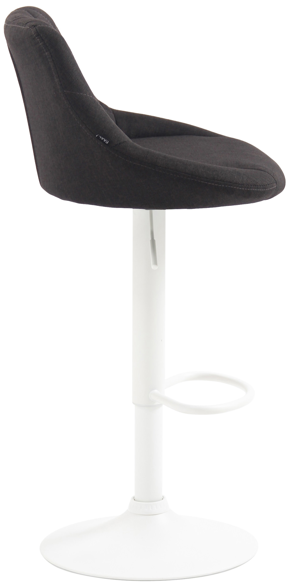 Tabouret de bar Lazio en Tissu Hauteur réglable siège pivotant