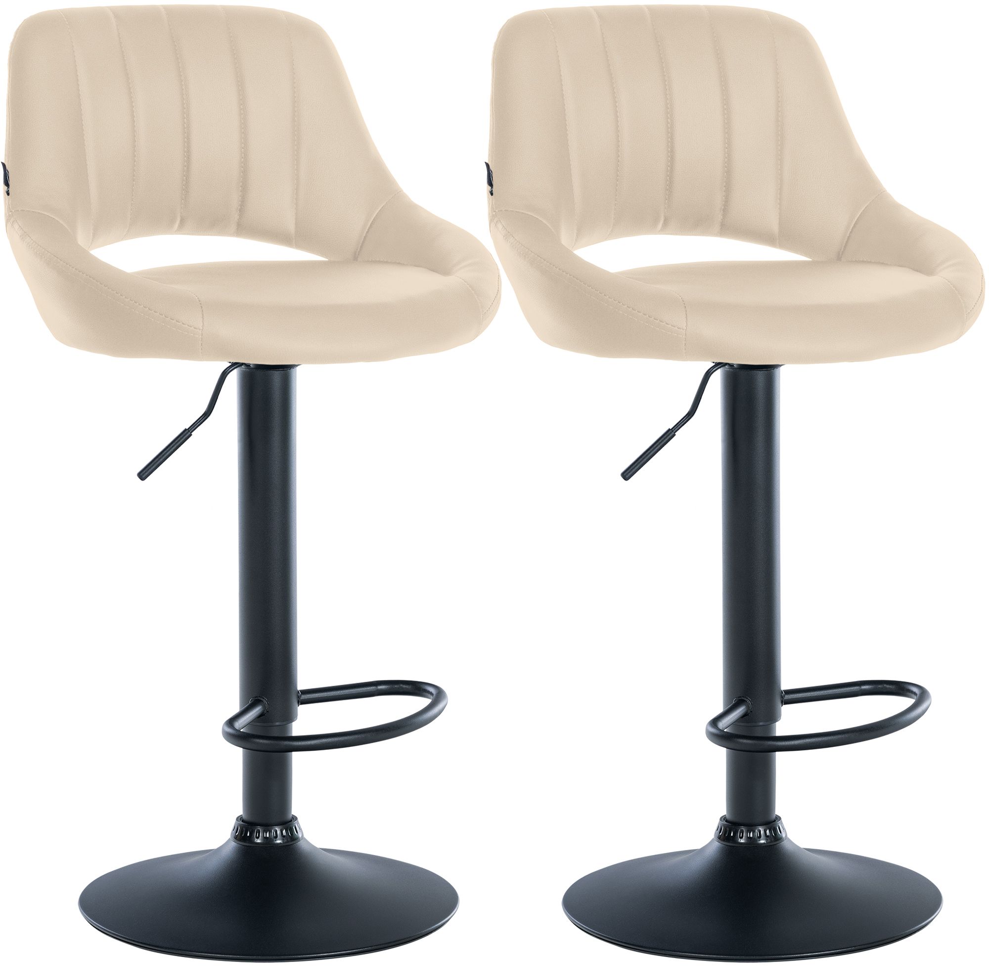 Lot de 2 tabourets de bar Milet en similicuir