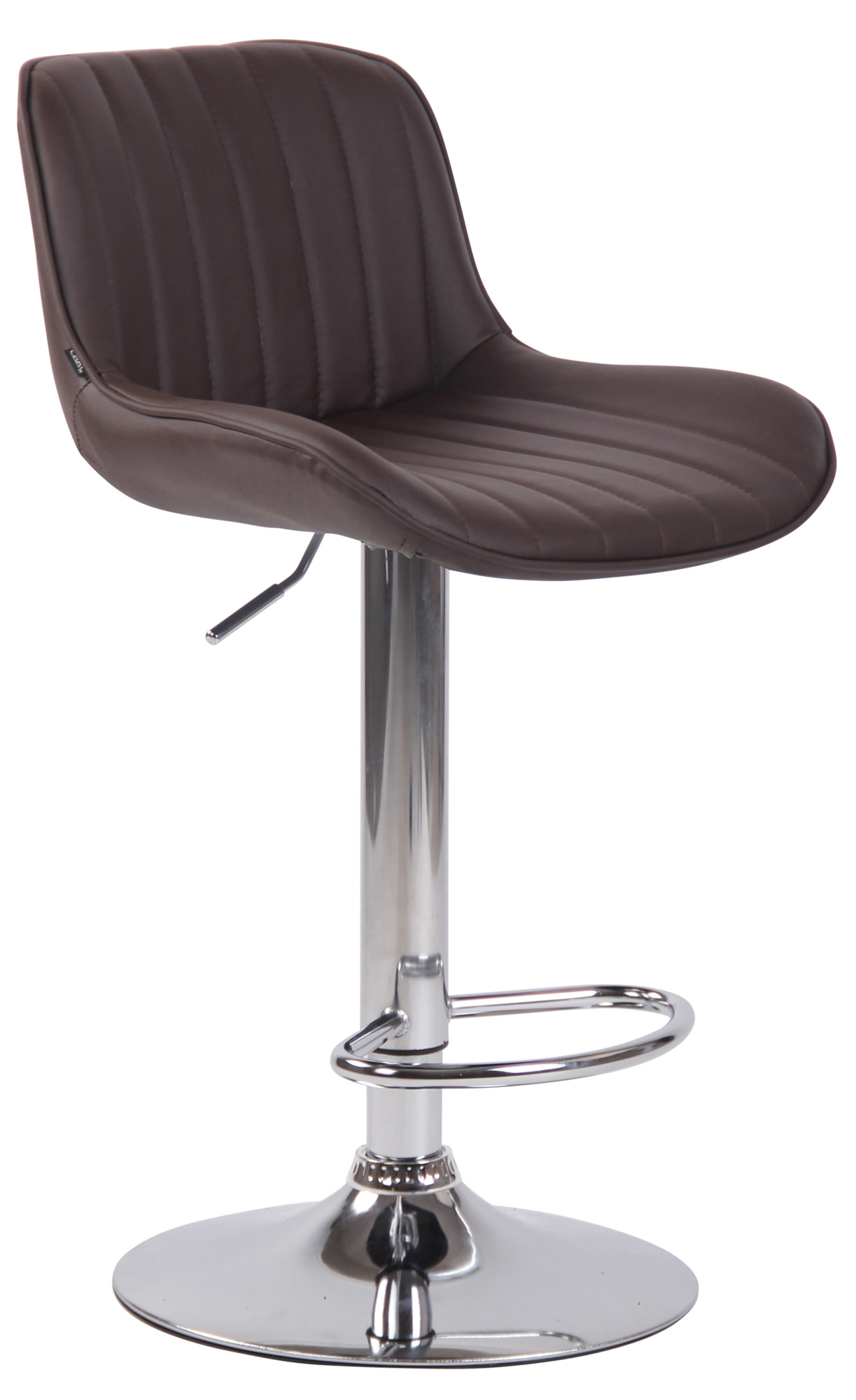 Lot de 2 Tabourets de bar Lentini en Similicuir Pied trompette en Métal