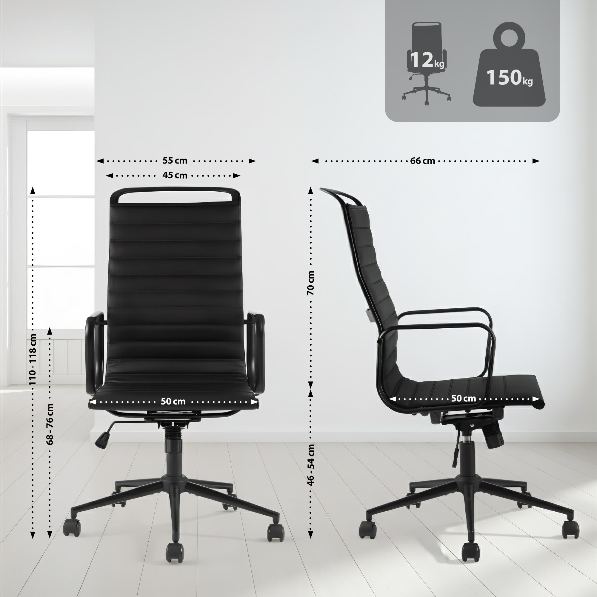 Chaise de bureau Nelson similicuir