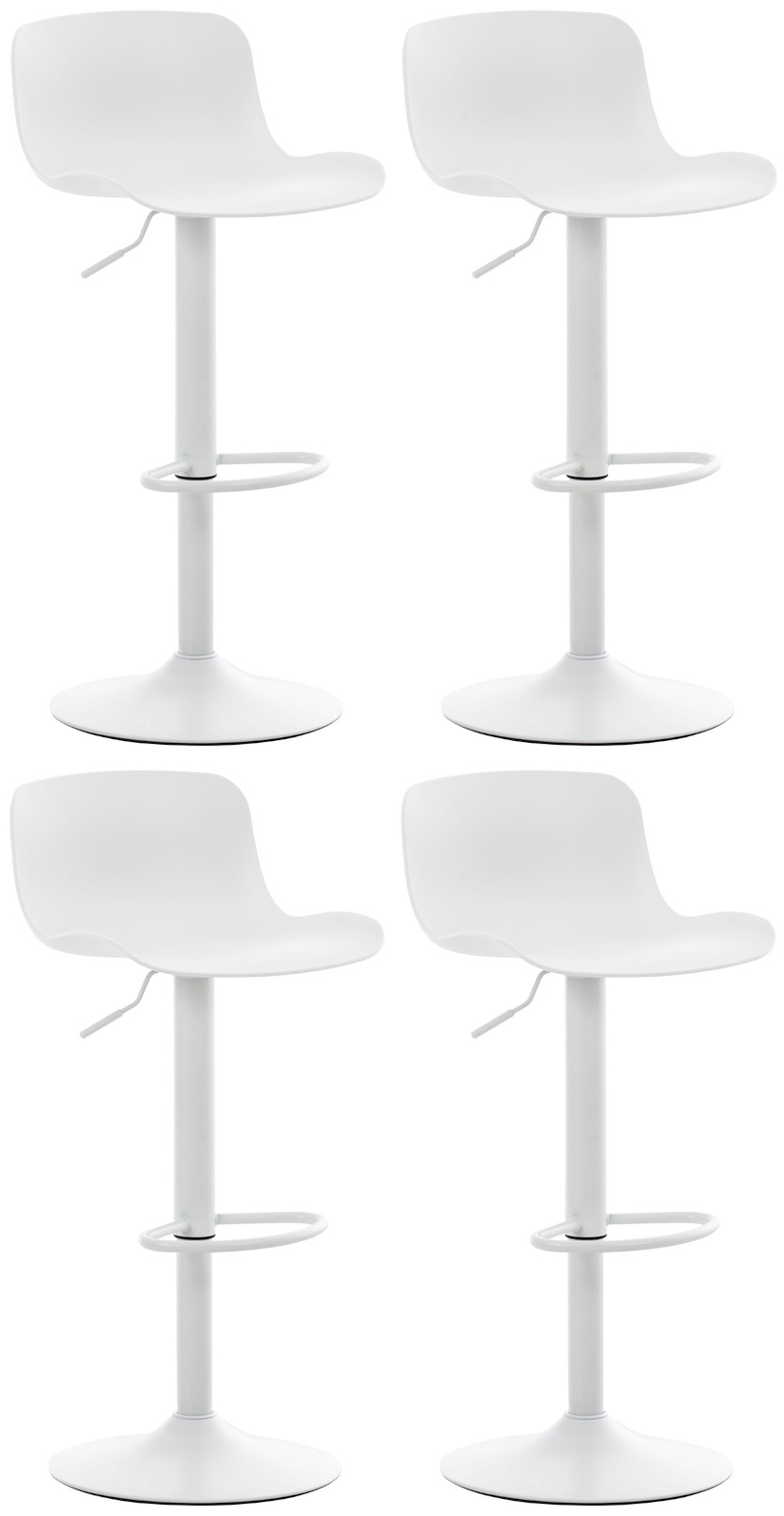 Lot de 4 tabourets de bar Almada en Plastique