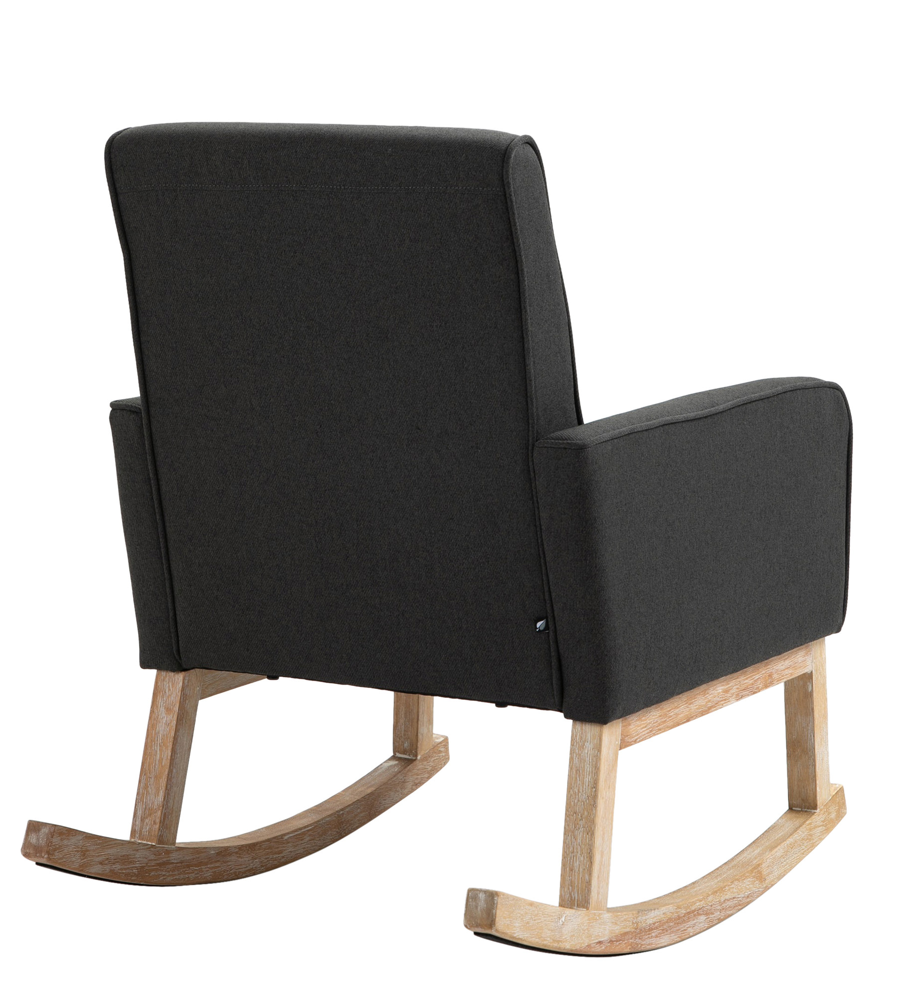 Chaise à bascule Dream en Tissu Pieds en Bois de chêne