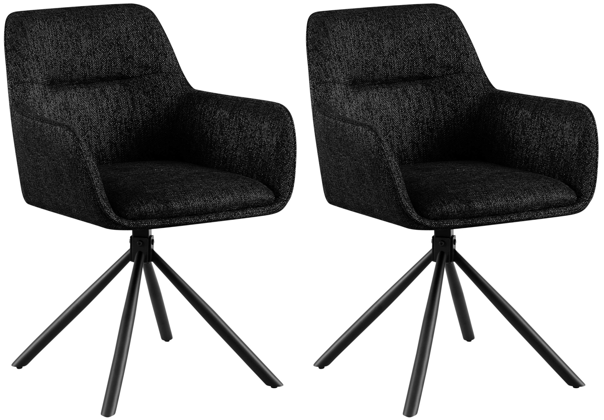 Lot de 2 chaises Tipton tissu