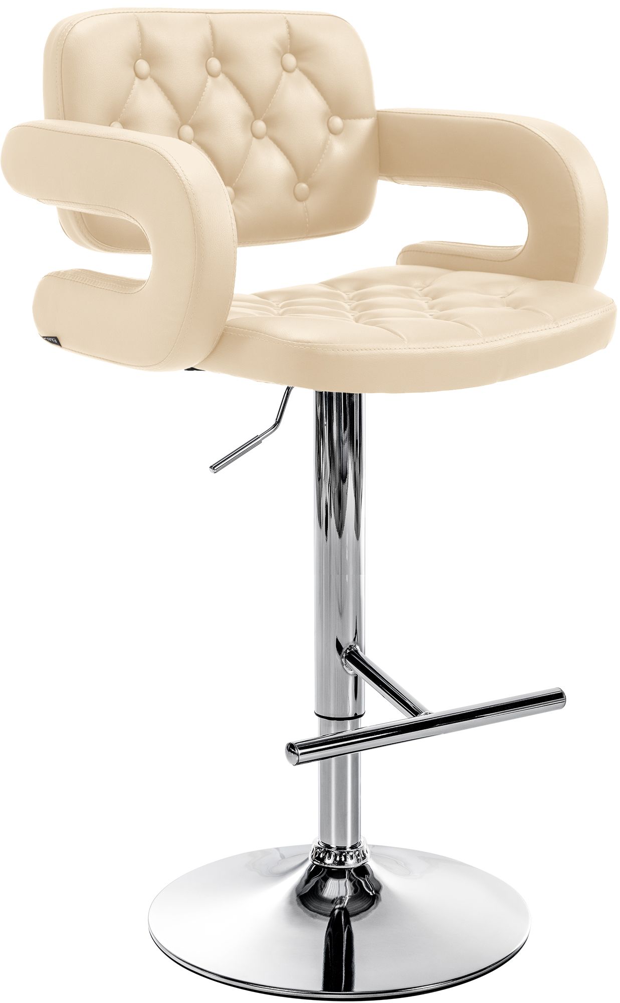 Tabouret de bar Dublin similicuir avec pied en métal