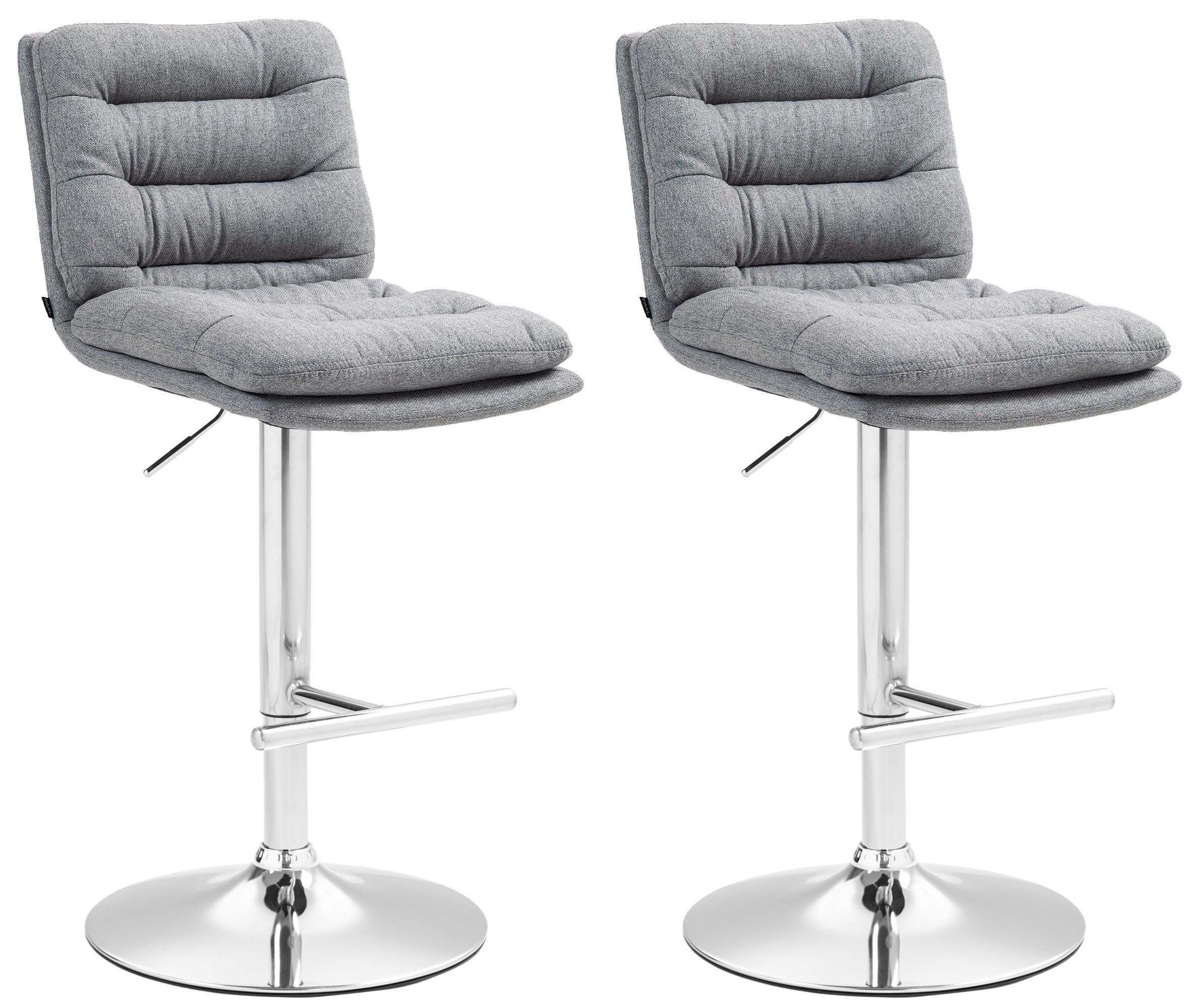 Lot de 2 tabourets de bar Damar tissu