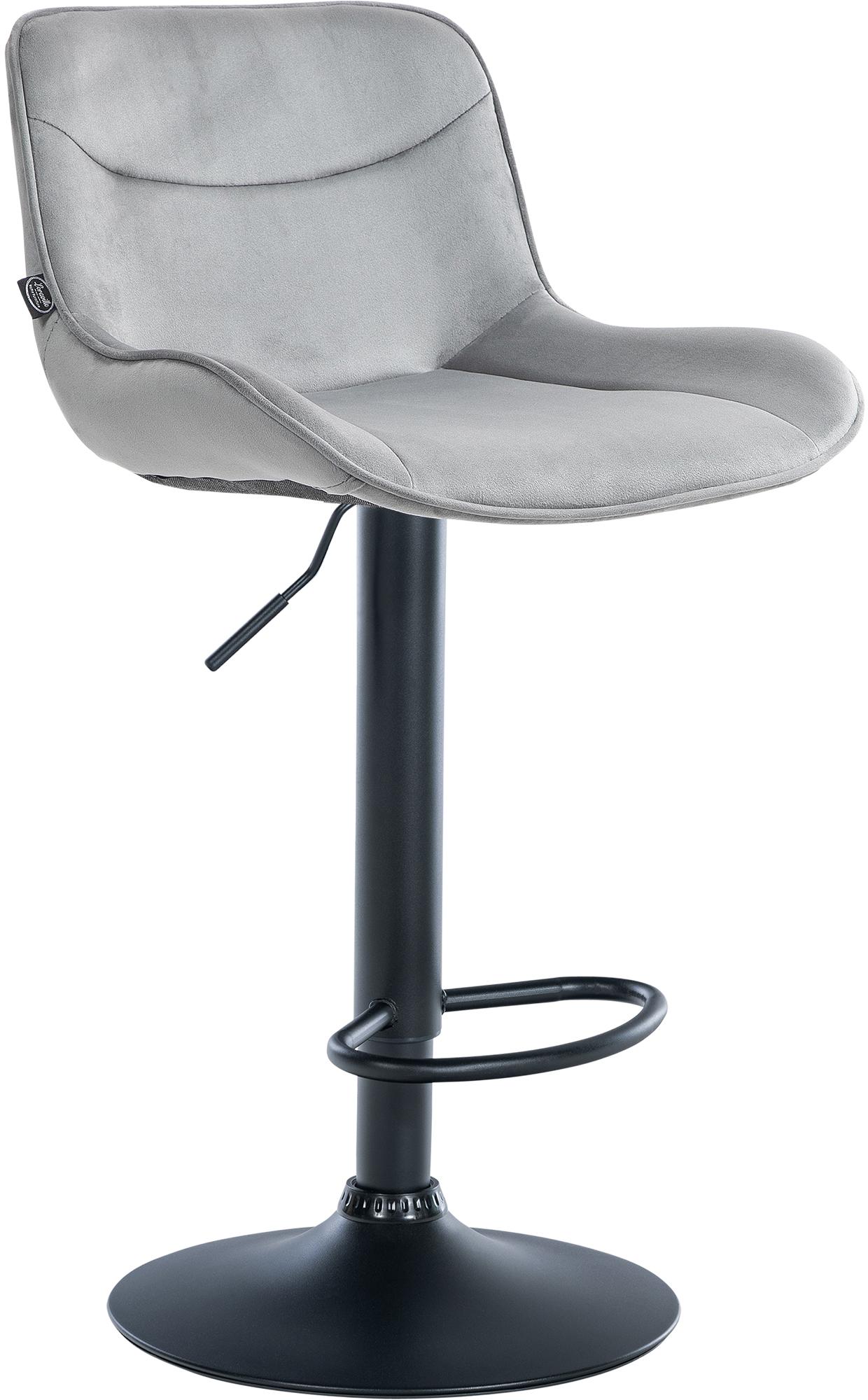 Tabouret de bar Vonore velours