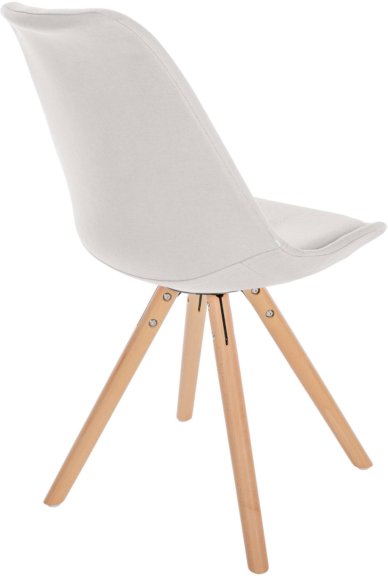 Lot de 4 chaises de salle à manger Sofia en tissu Pieds en bois