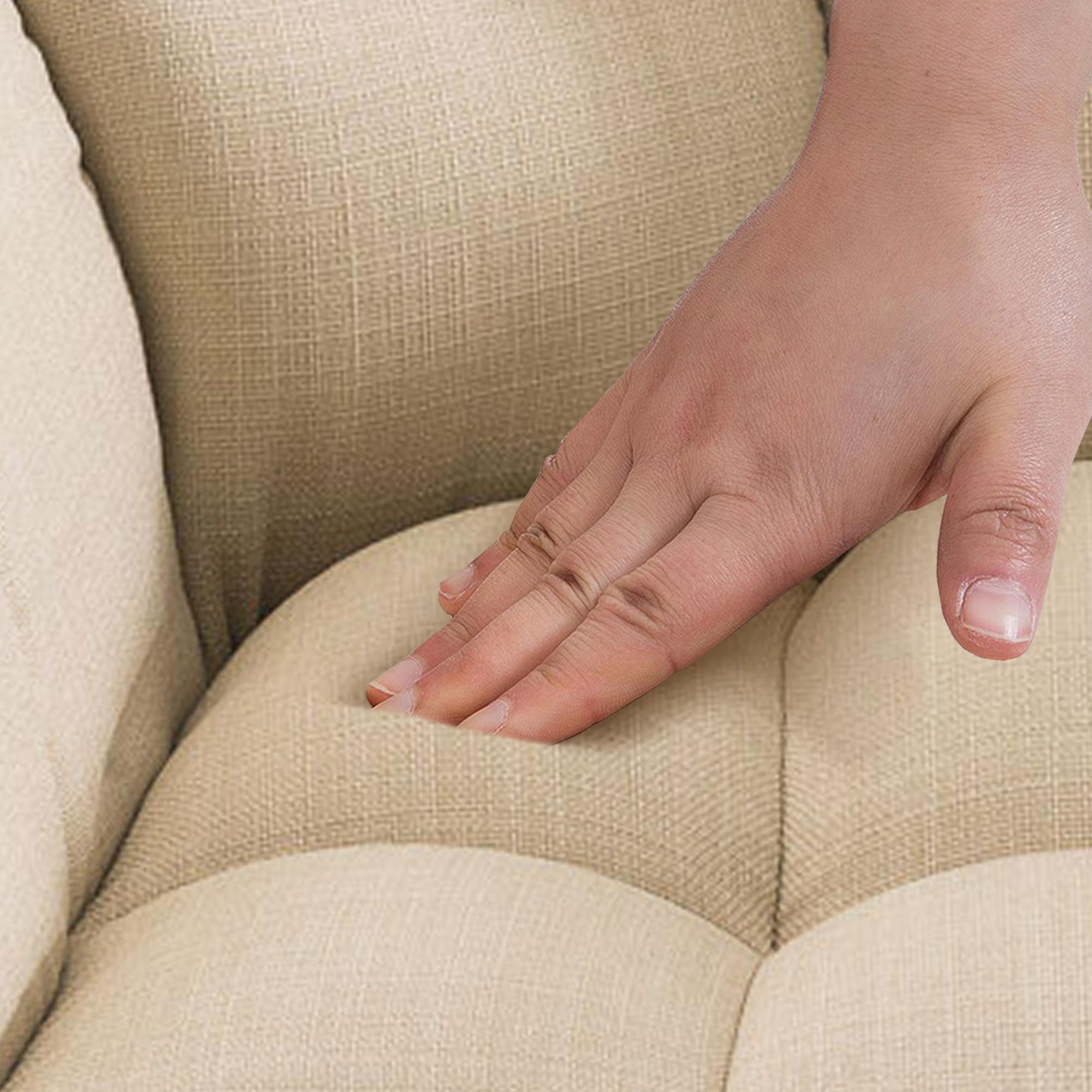 Lot de 2 tabourets de bar Damaso en tissu avec piètement à quatre pieds