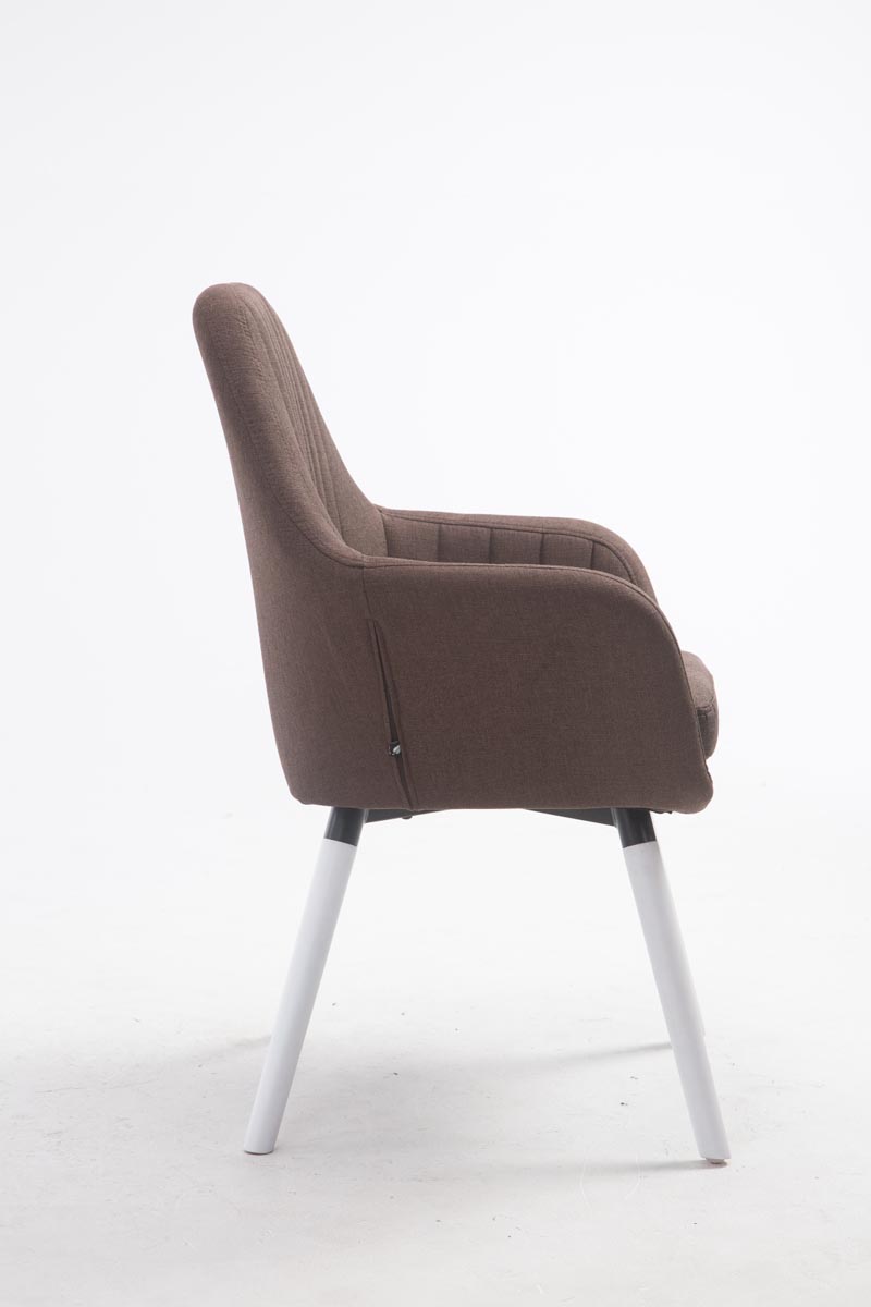 Chaise De Salle à Manger Florian En Tissu Avec Piètement En Bois