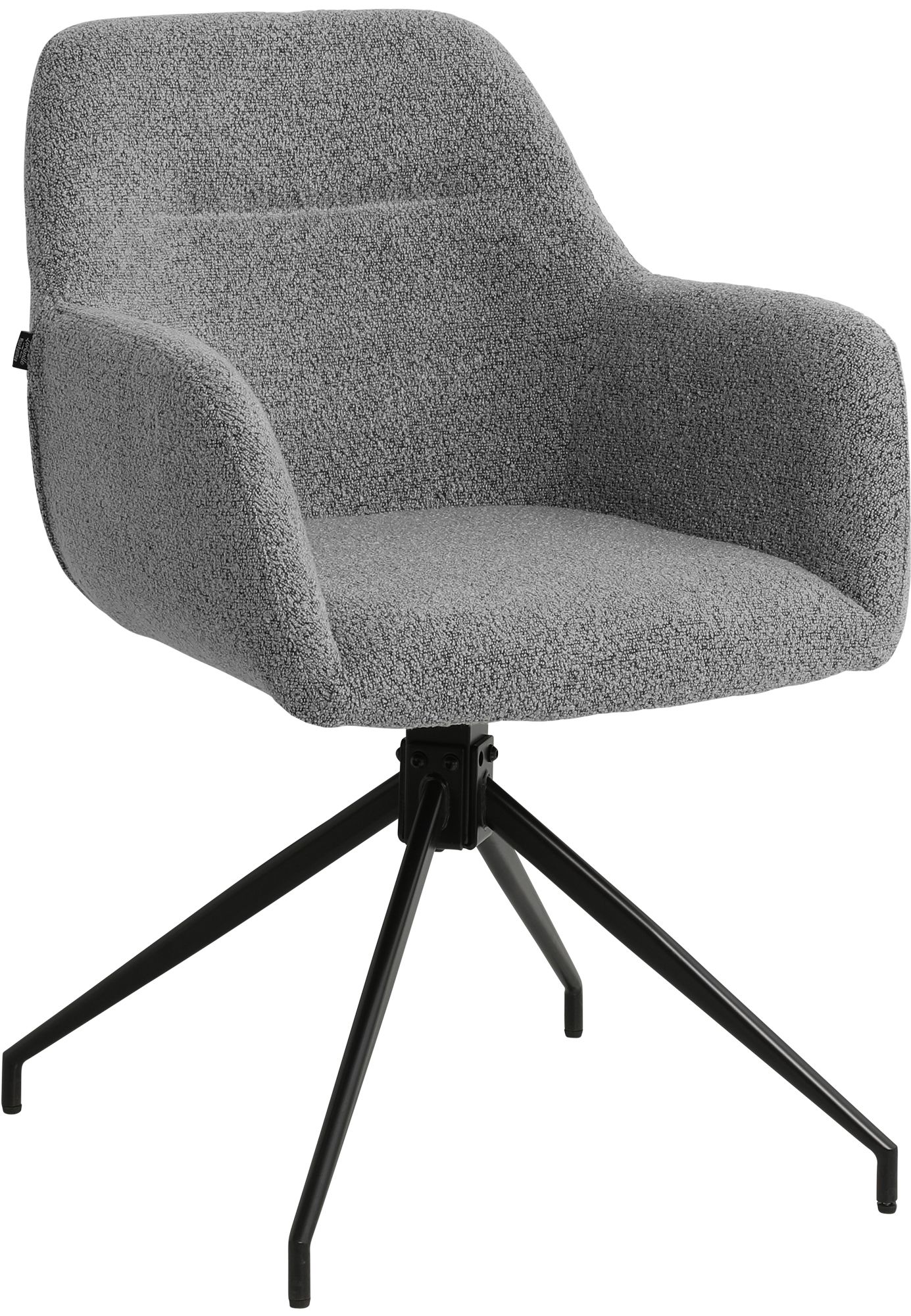 Chaise de salle a manger Merlinda en tissu teddy