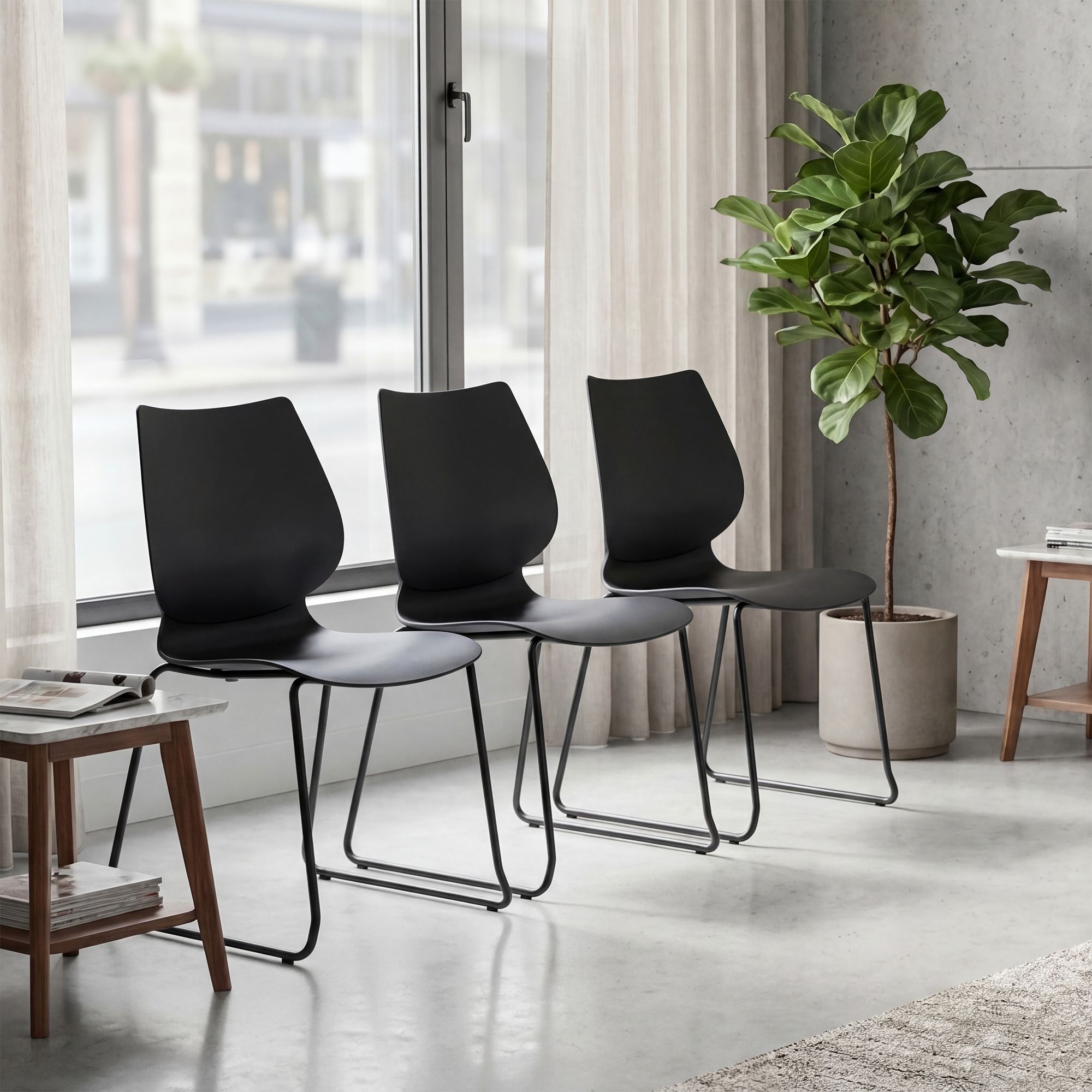 Lot de 2 chaises empilables Houma