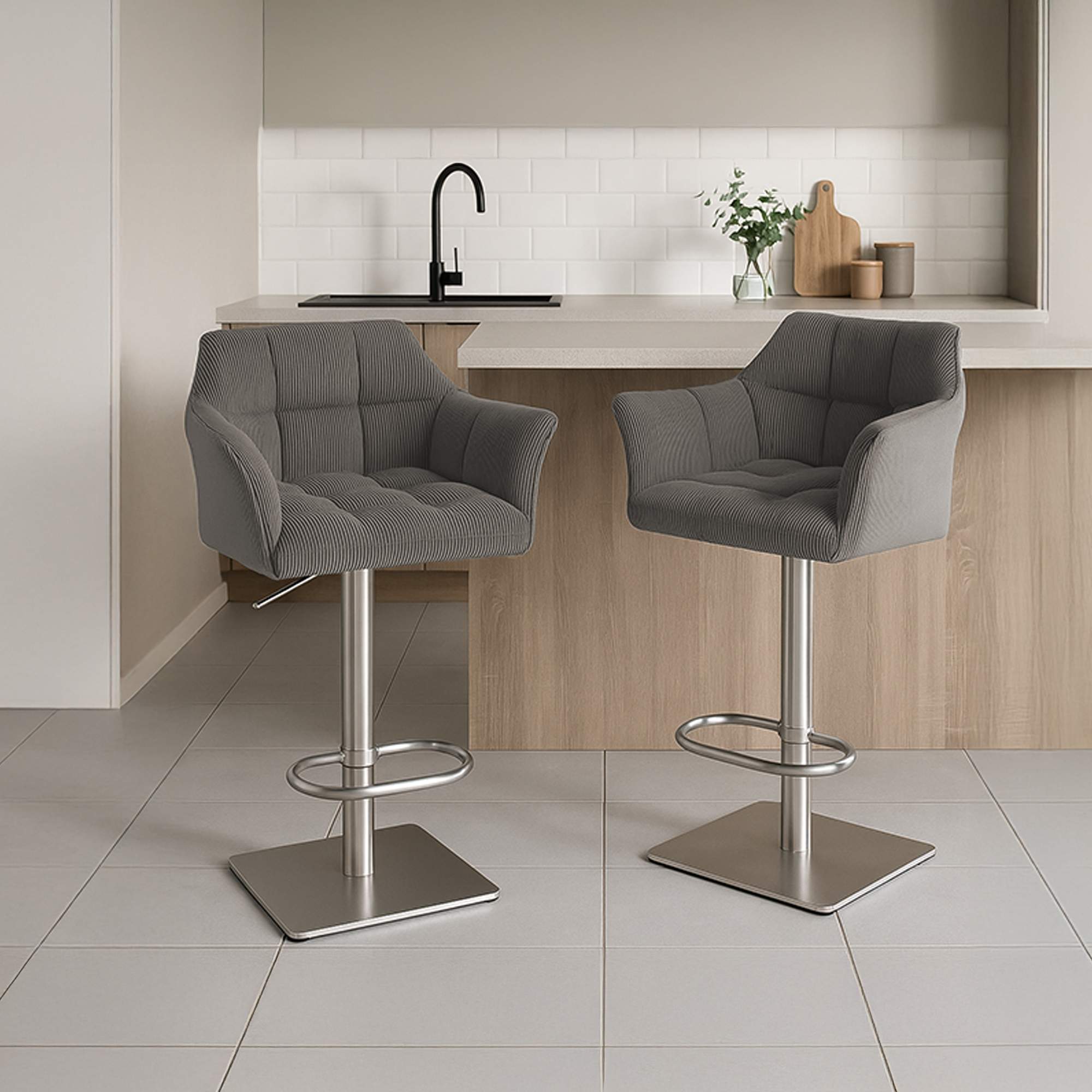Tabouret de bar Damaso Cord